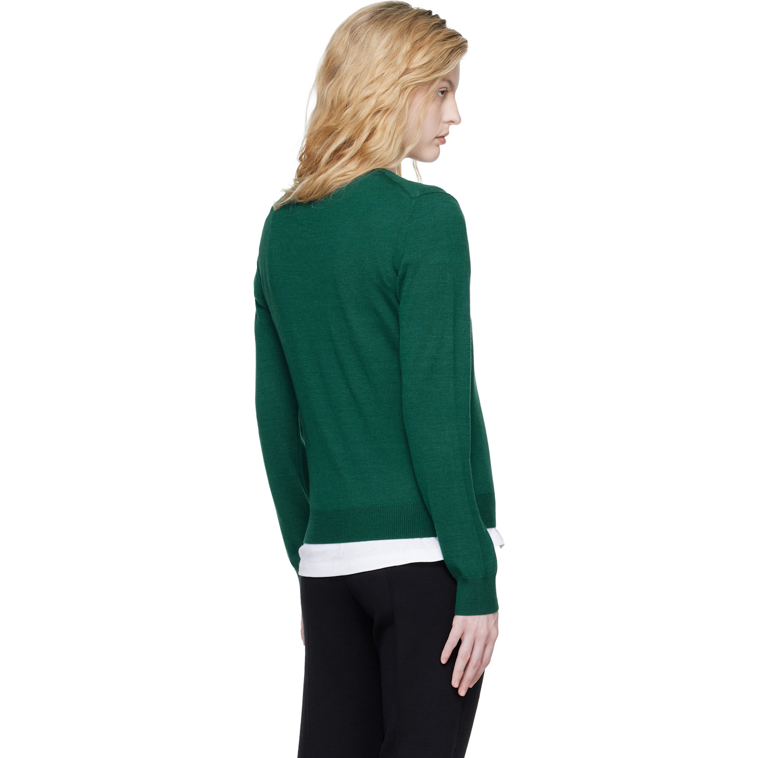  High Sport Green Billie Vneck Sweater 