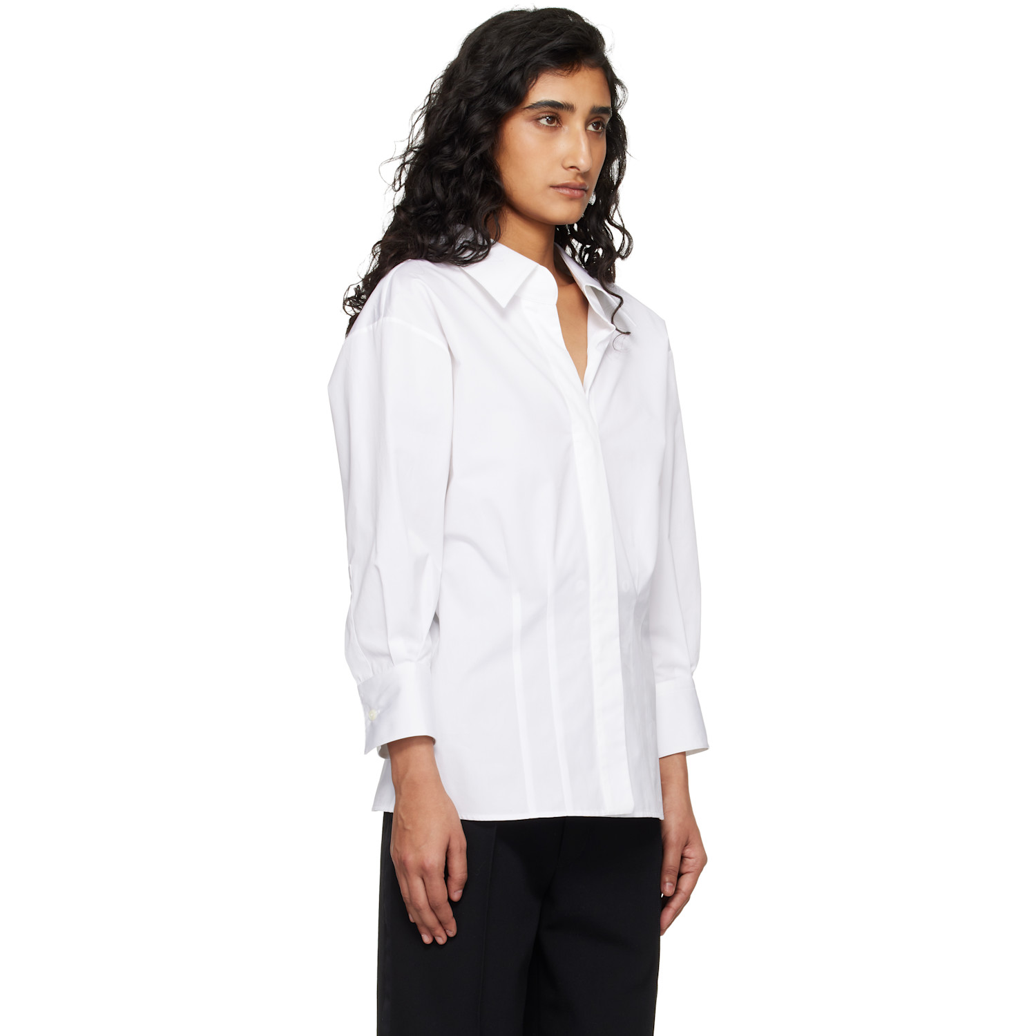  Givenchy White Slashed Poplin Shirt 