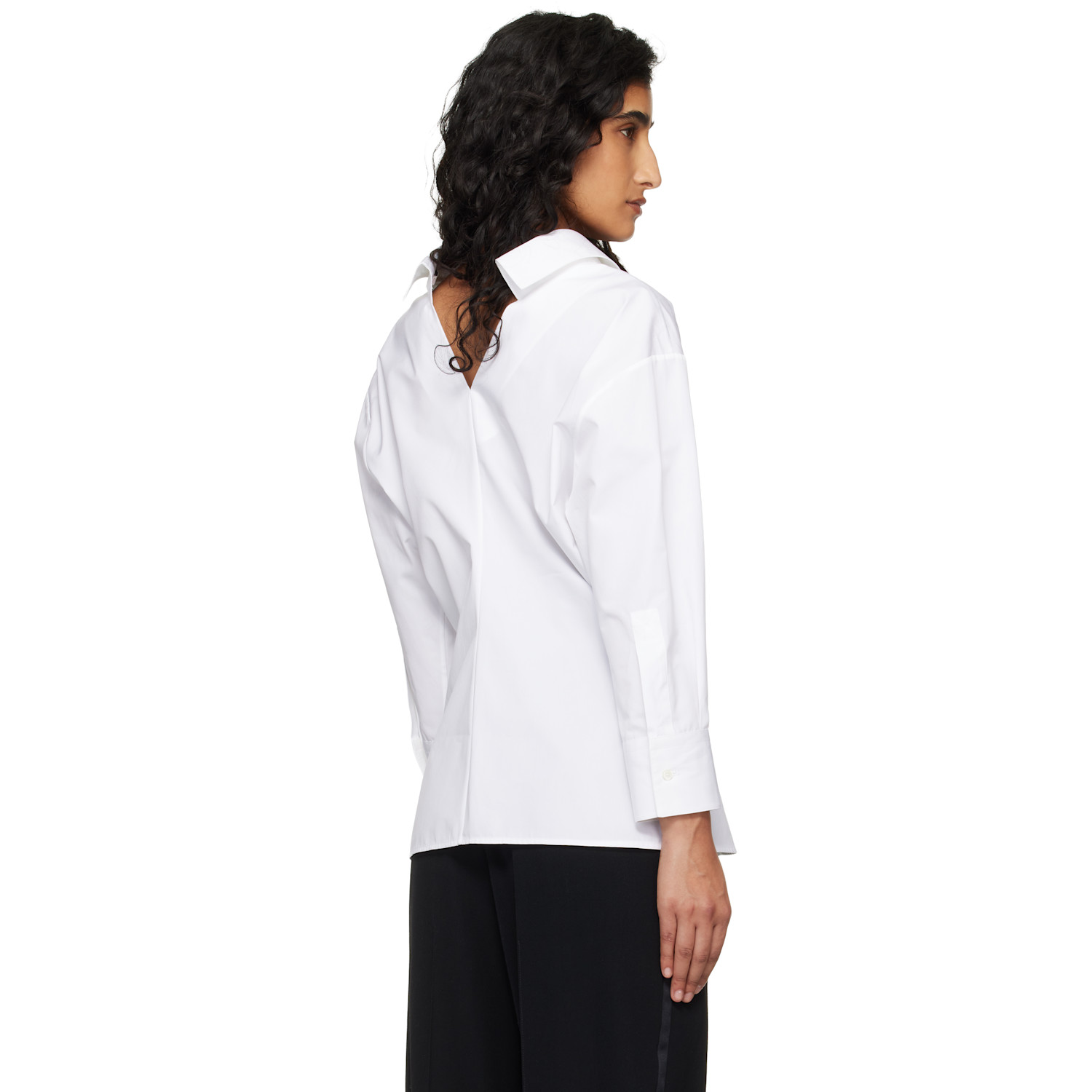  Givenchy White Slashed Poplin Shirt 