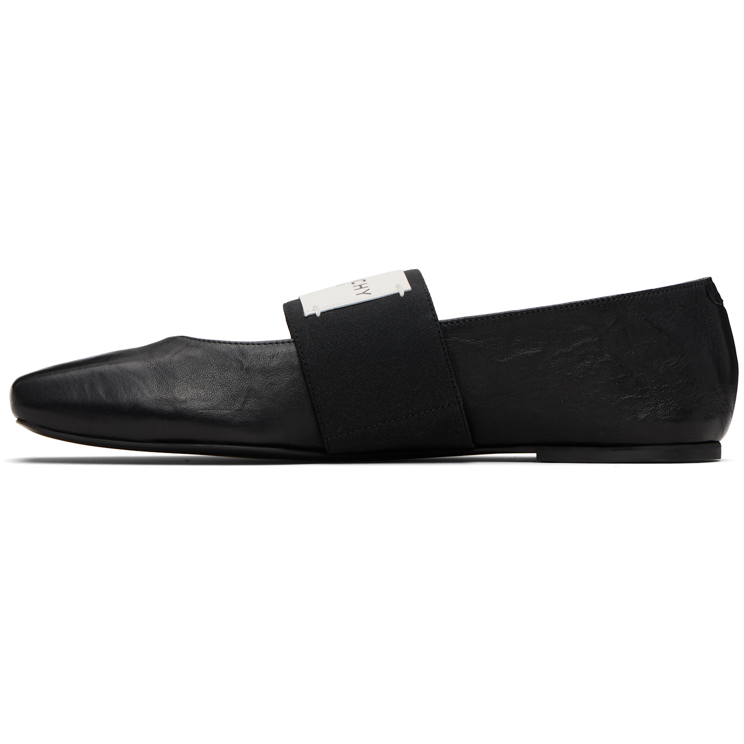 Givenchy Black Sliced Square Ballerina Flats 