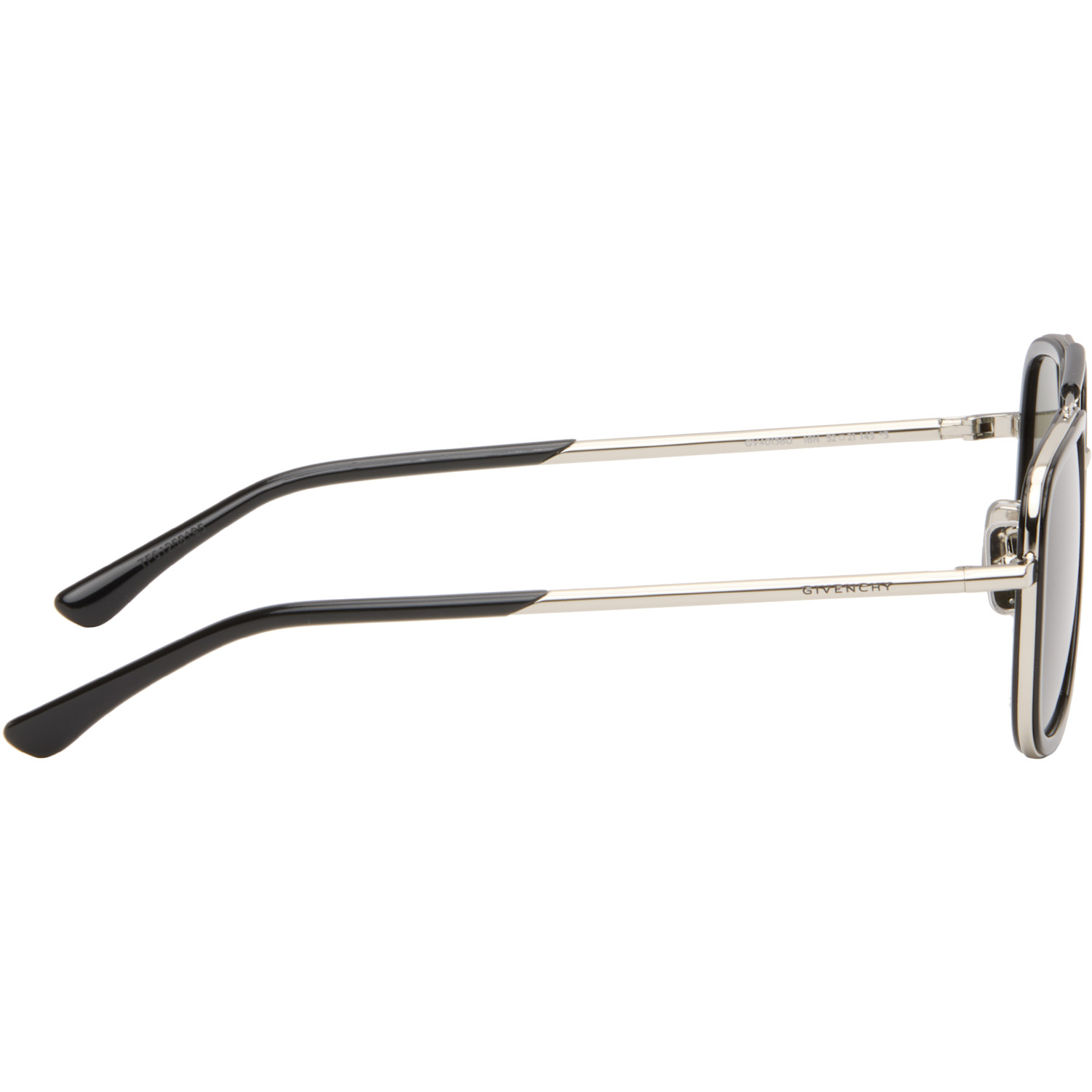  Givenchy Silver & Black Day Sunglasses 