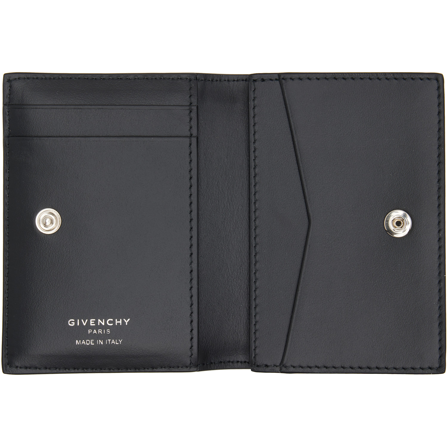  Givenchy Black Antigona Stamped Flap Card Holder 
