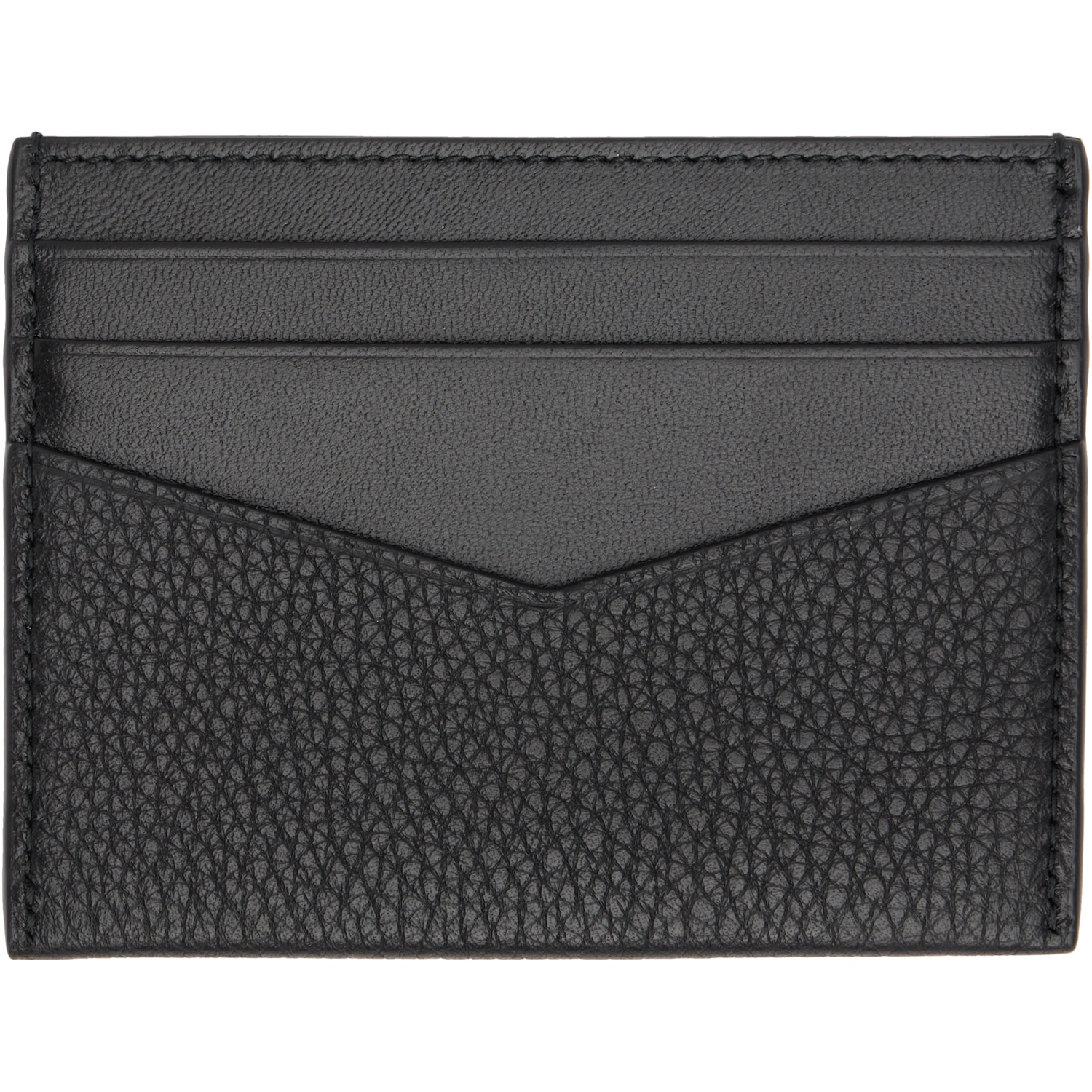  Givenchy Black Grained Leather Card Holder 