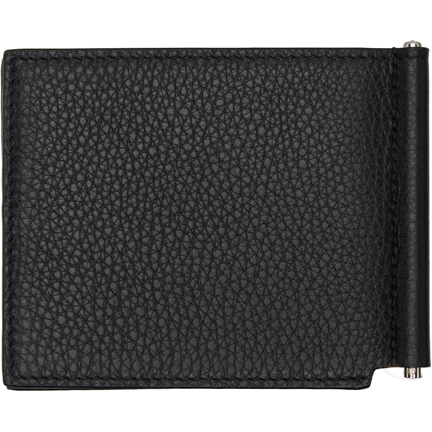  Givenchy Black Grained Leather Clip Wallet 