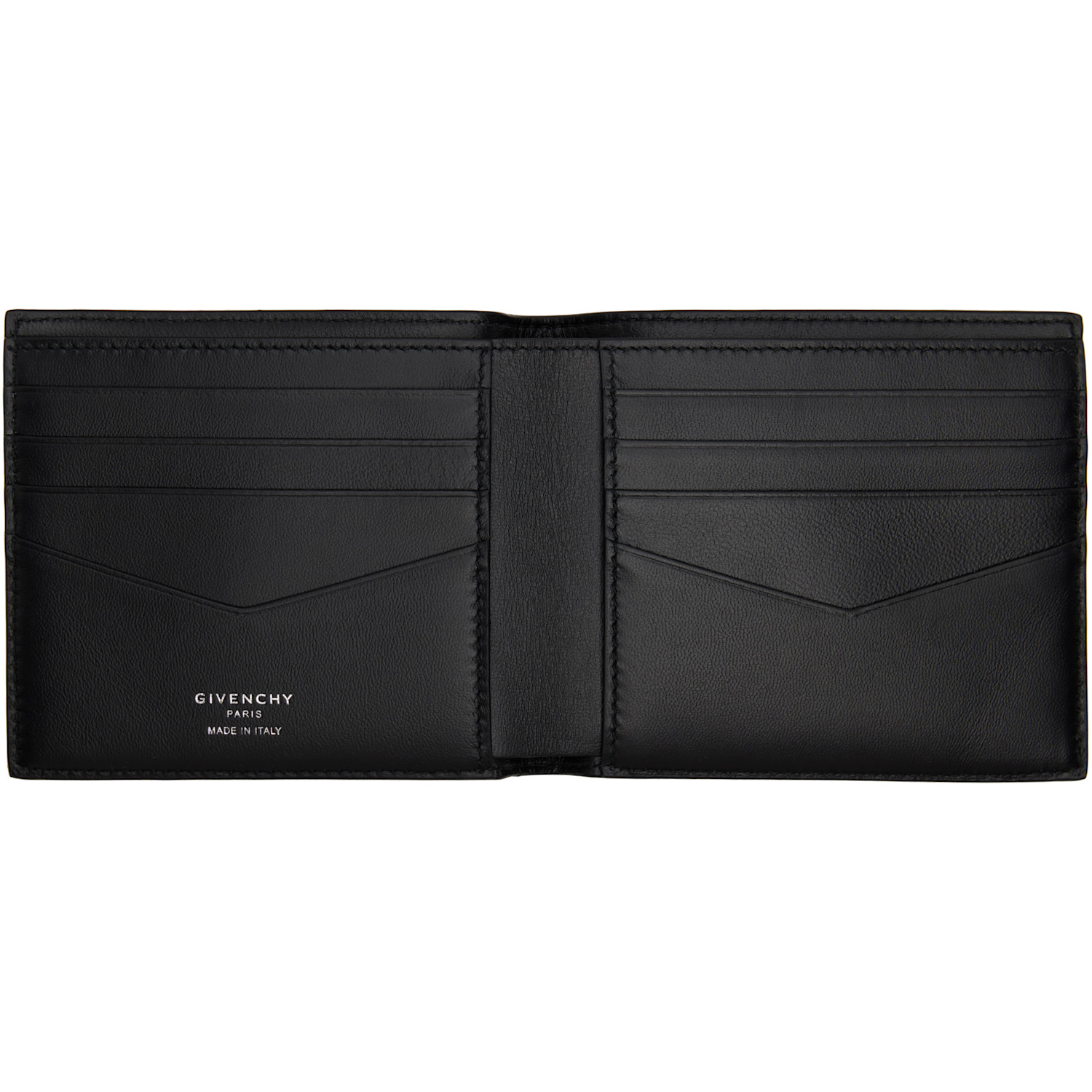  Givenchy Black Grained Leather Wallet 