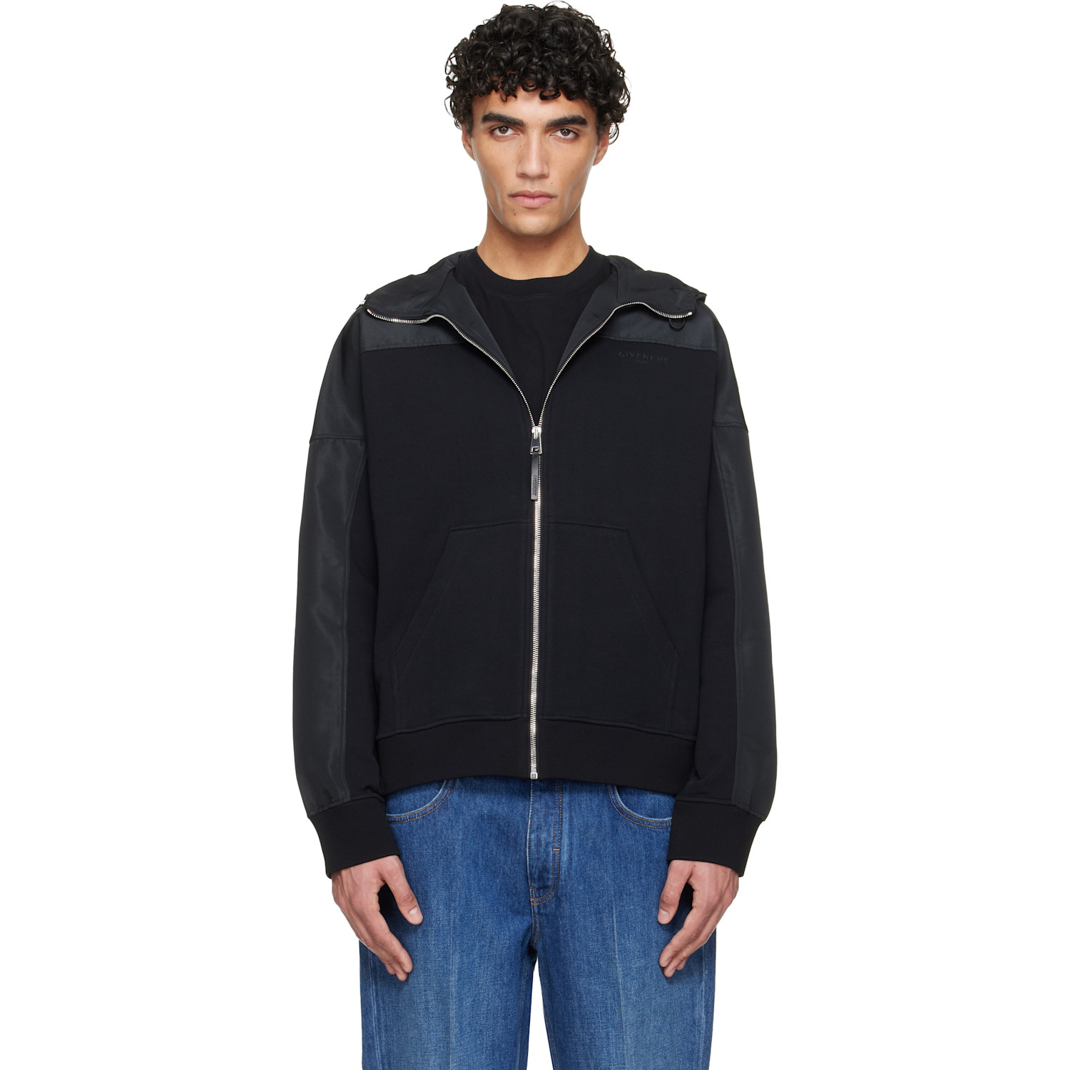 Givenchy Black Windbreaker Hoodie Jacket