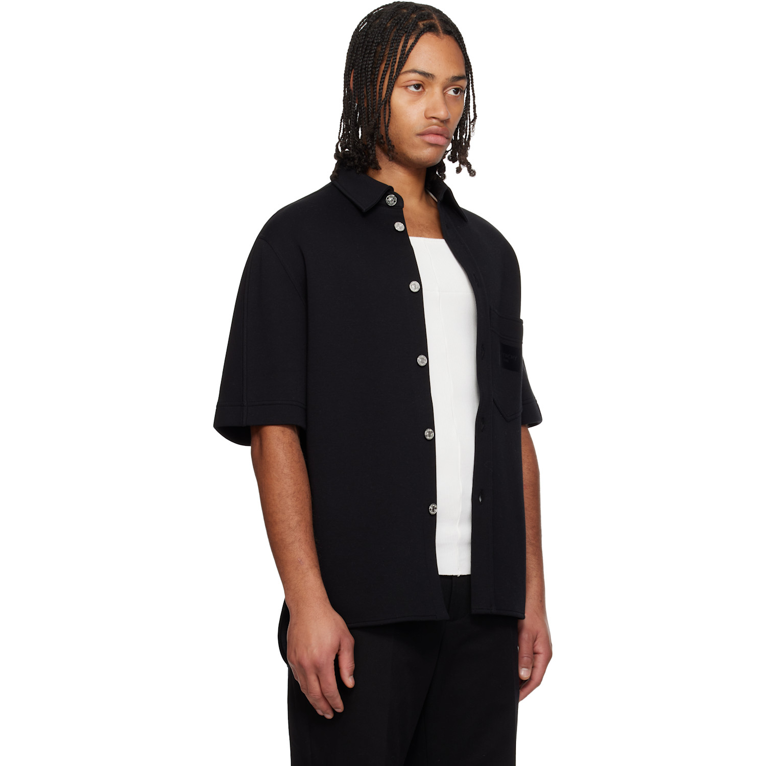  Givenchy Black 'givenchy Paris' Patch Shirt 
