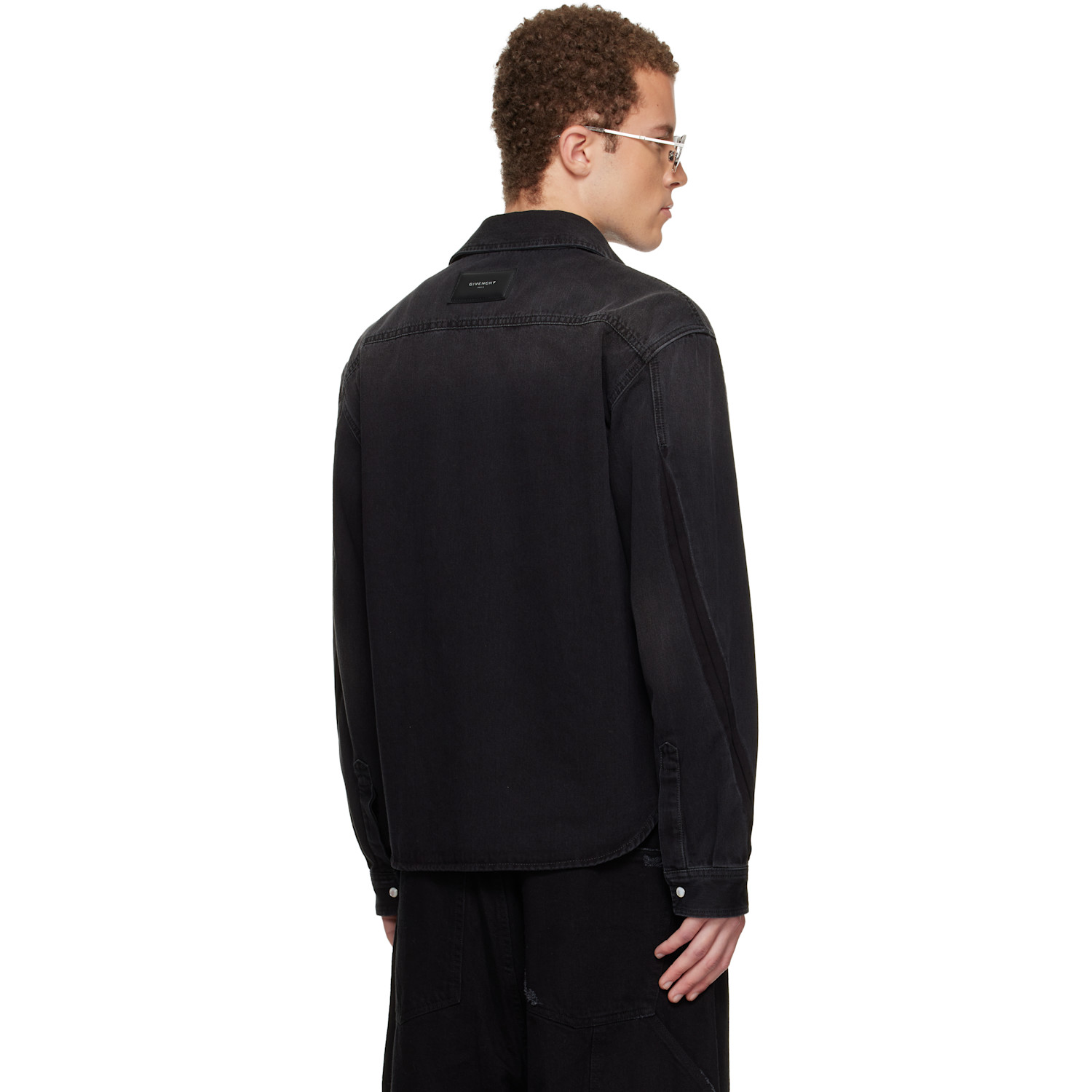  Givenchy Black Classic Denim Shirt 