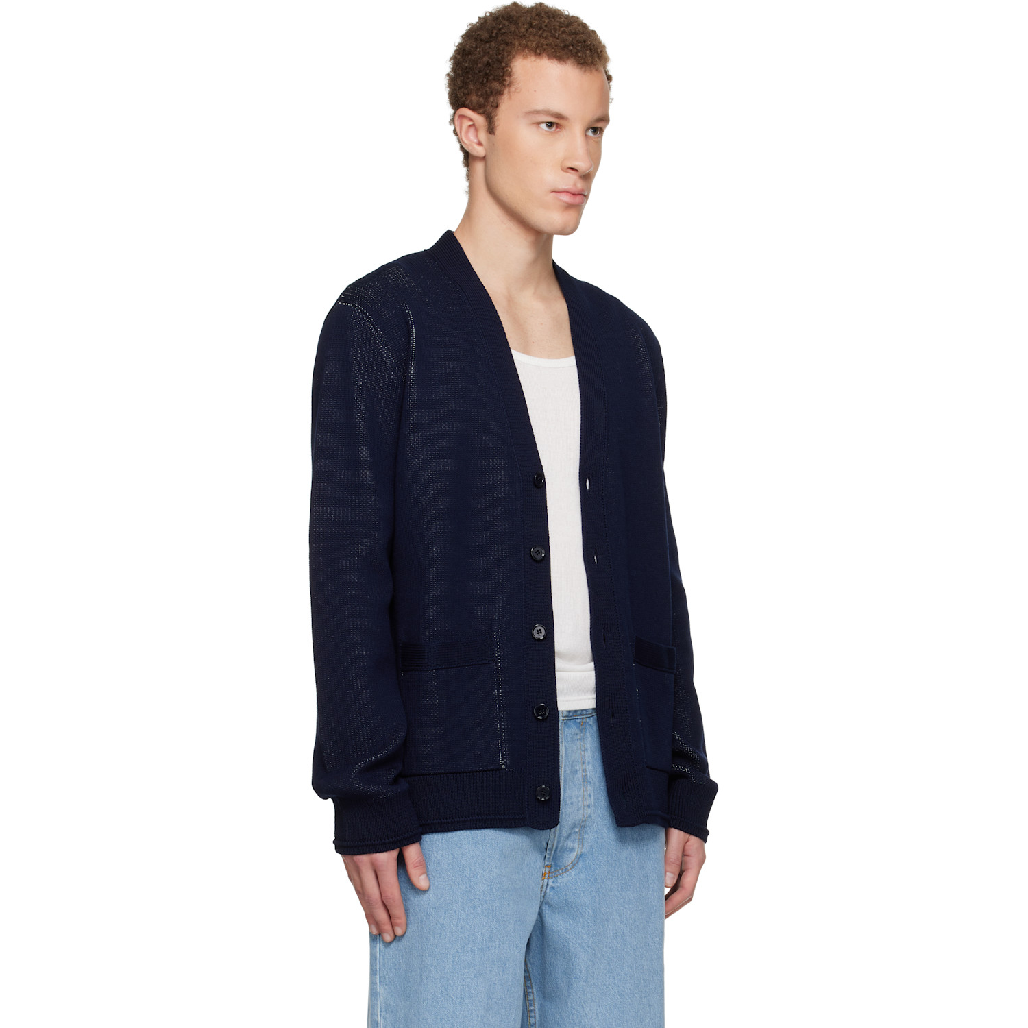  Givenchy Navy V-neck Cardigan 