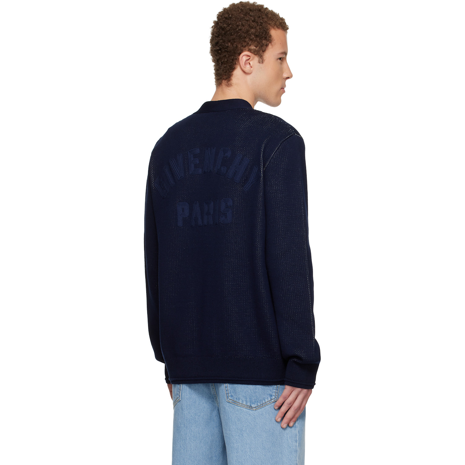  Givenchy Navy V-neck Cardigan 
