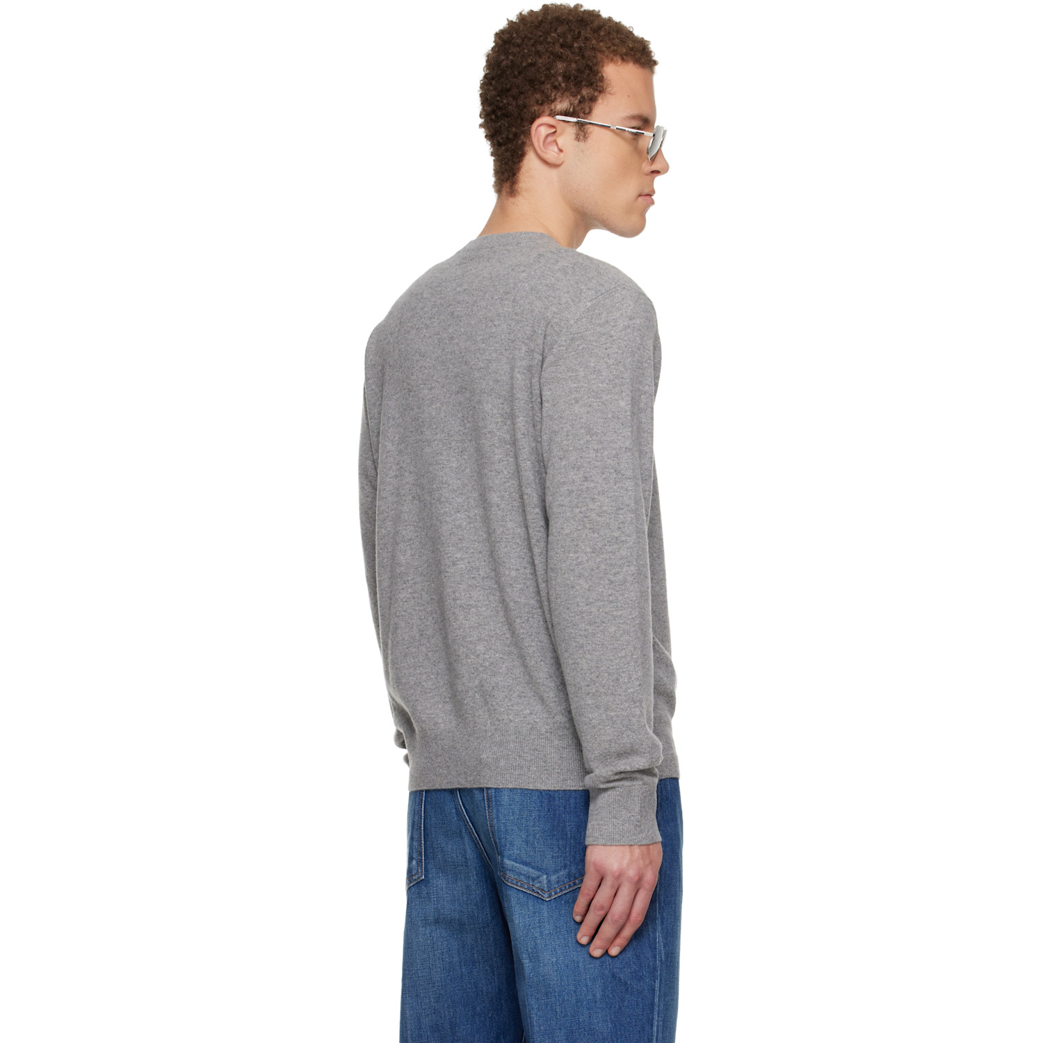 Givenchy Gray Wool & Cashmere Embroidered Sweater 