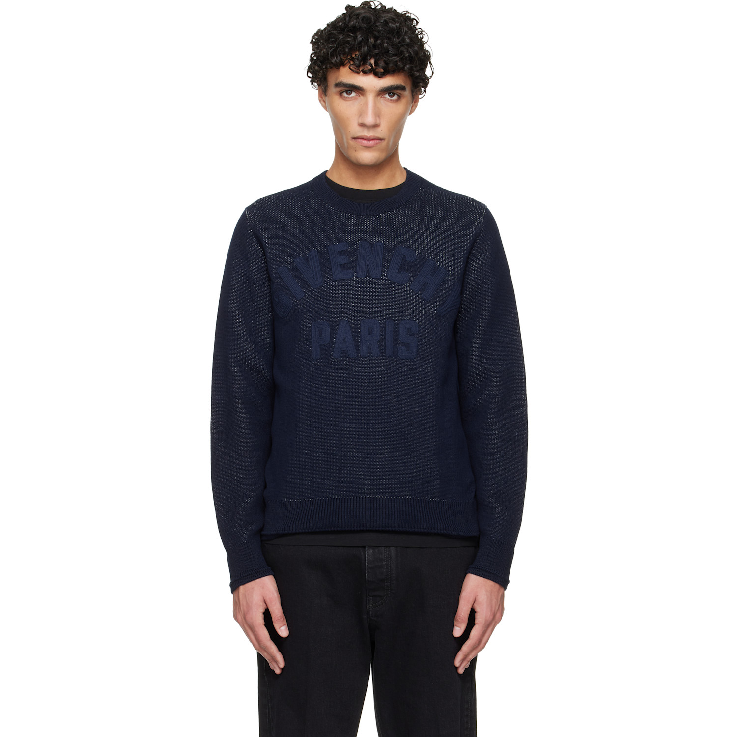 Givenchy Navy Crewneck Sweater