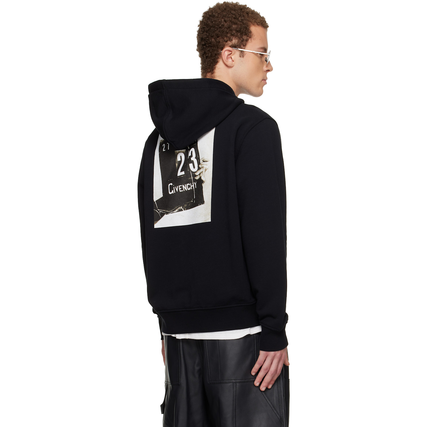  Givenchy Black Couture Seam Hoodie 