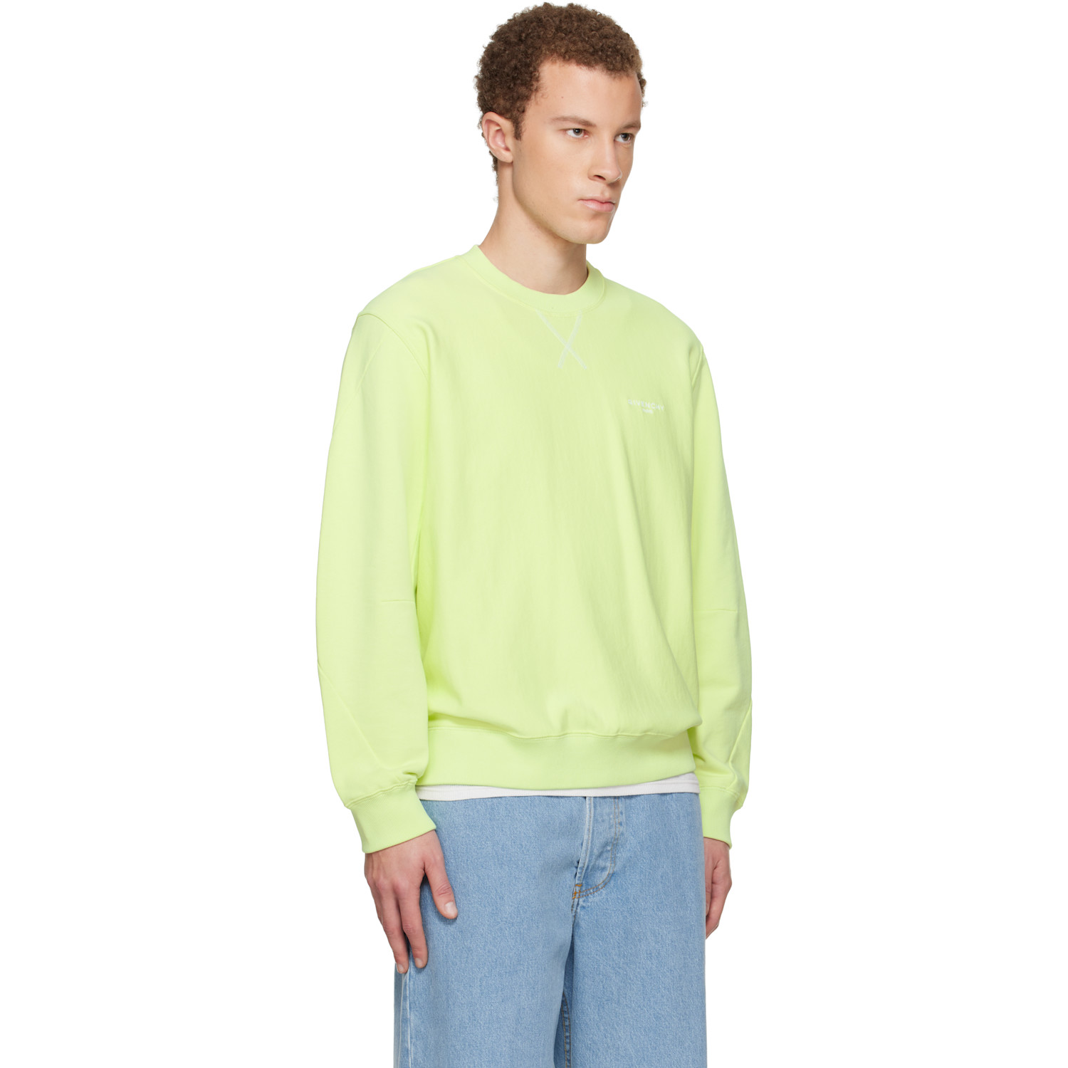  Givenchy Green Couture Seam Sweatshirt 