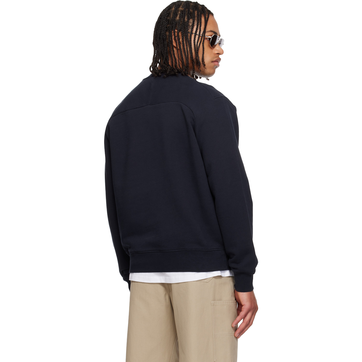  Givenchy Navy 'givenchy Paris' Gros Grain Sweatshirt 