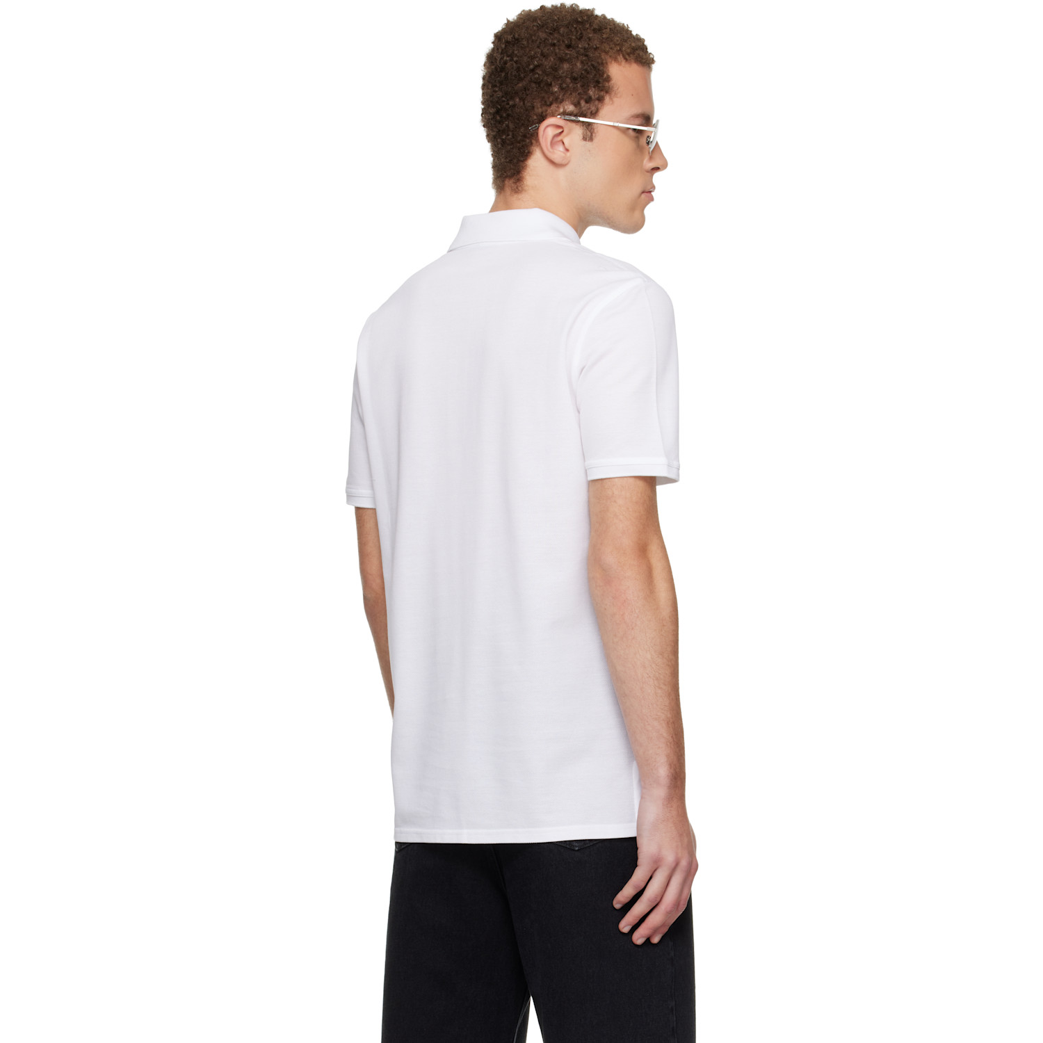  Givenchy White Front Pocket Polo 
