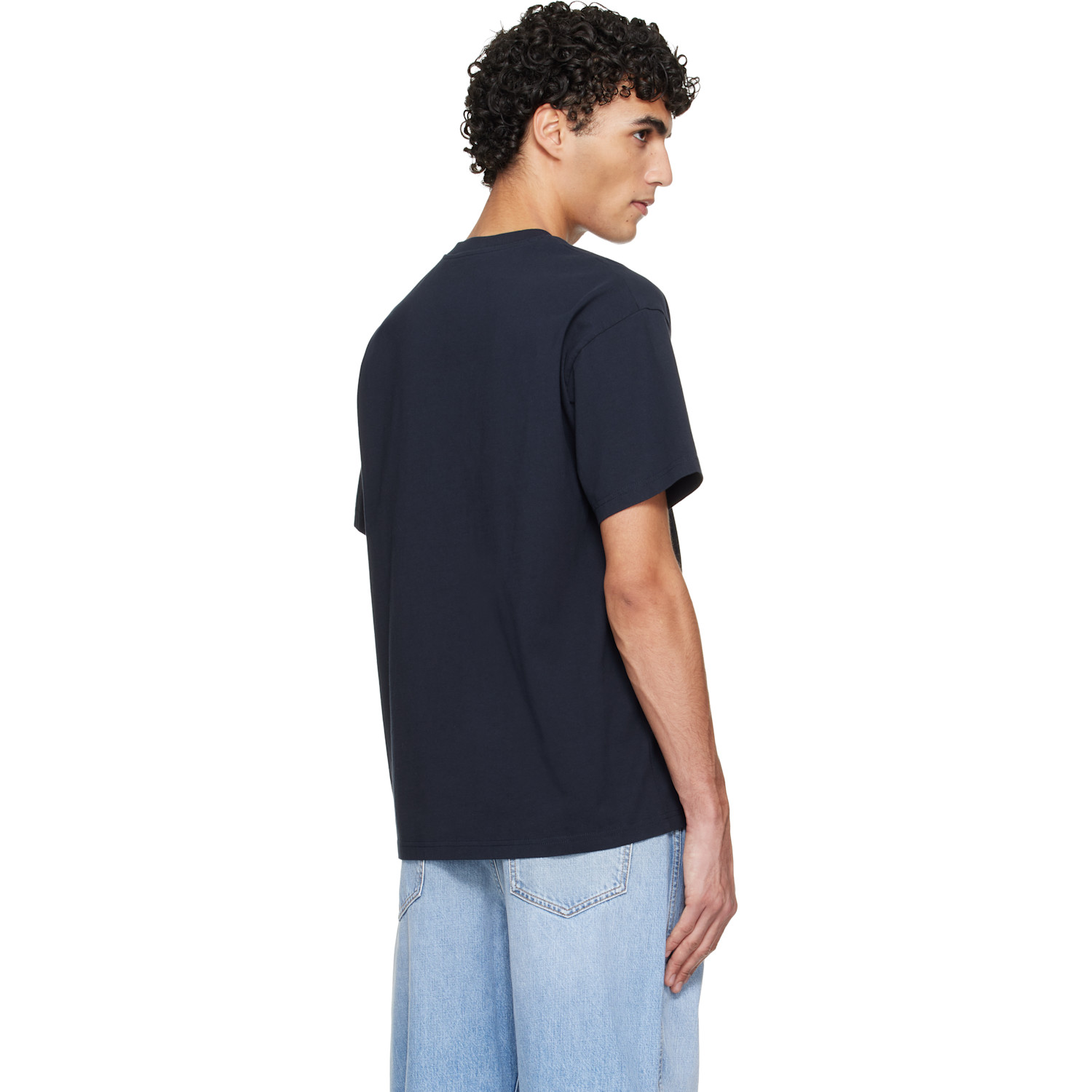  Givenchy Navy 'givenchy Paris' Gros Grain T-shirt 