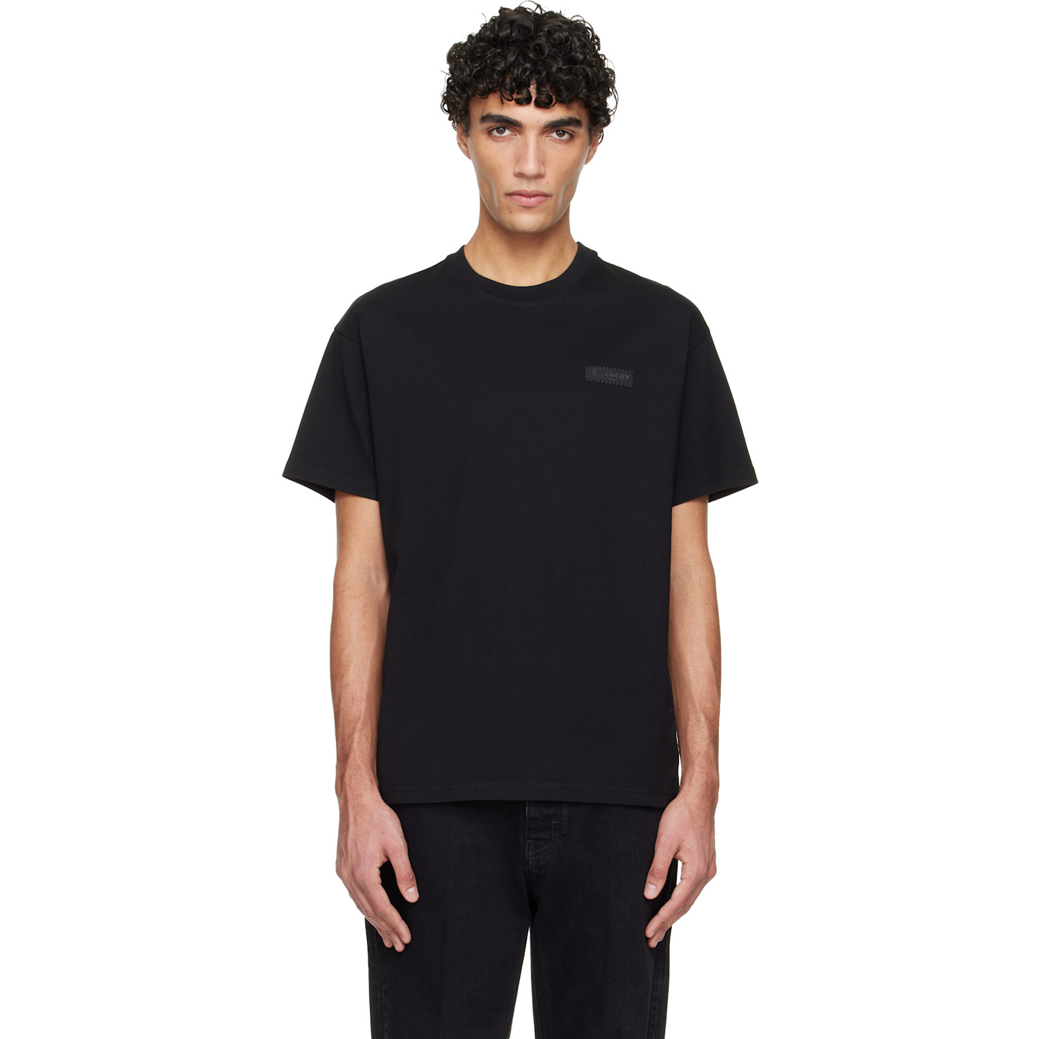 Givenchy Black 'GIVENCHY Paris' Gros Grain T-shirt