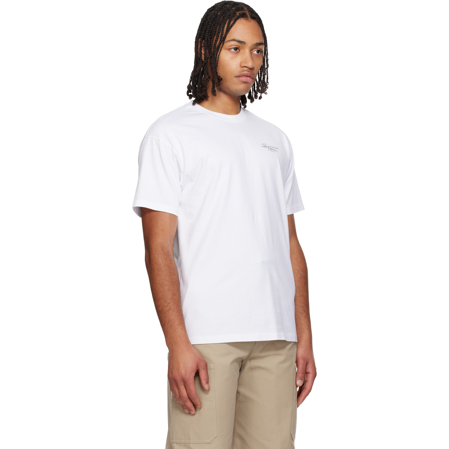  Givenchy White 'givenchy' Stamp Print T-shirt 