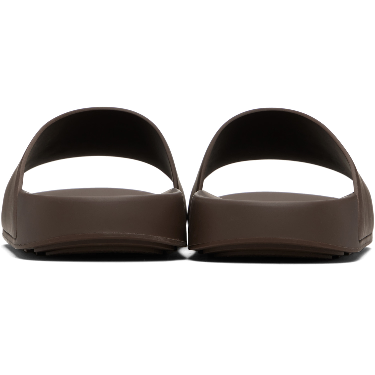  Givenchy Brown Rubber Label Mule Slides 