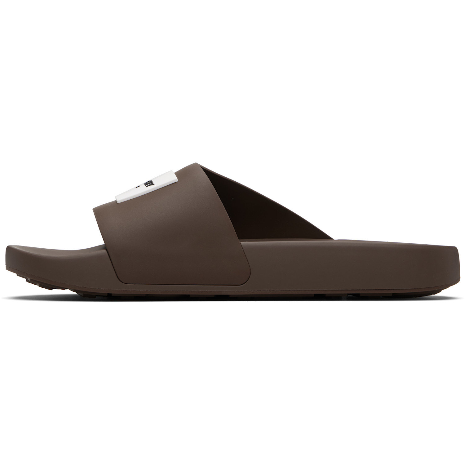  Givenchy Brown Rubber Label Mule Slides 