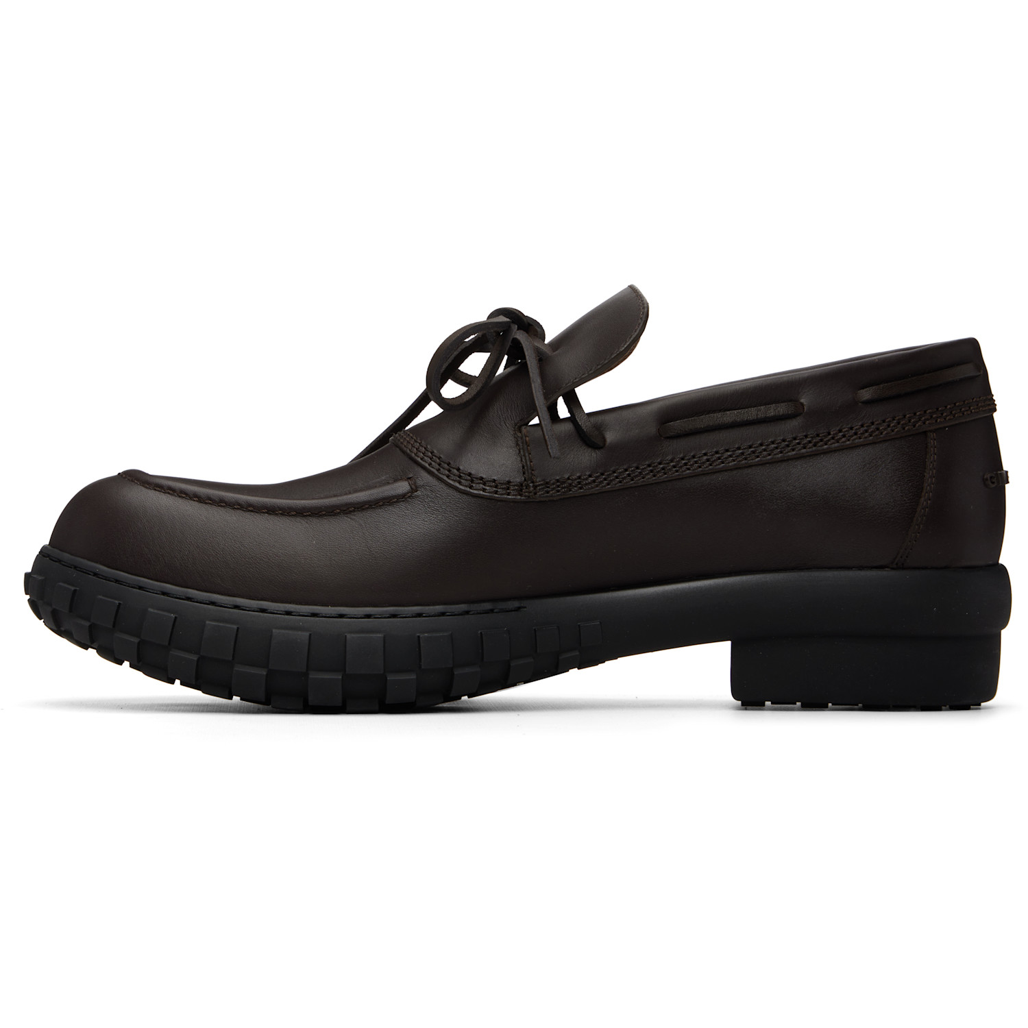  Givenchy Brown Echo Leather Boat Shoes 