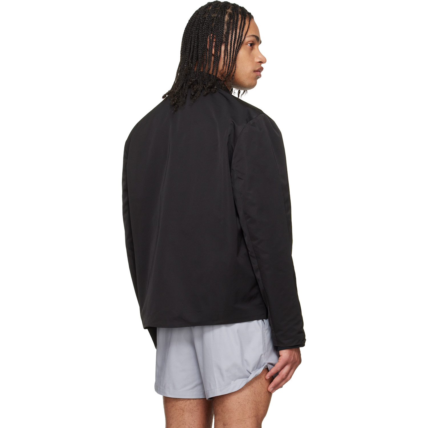  Lii Black Straight Zip-up Jacket 