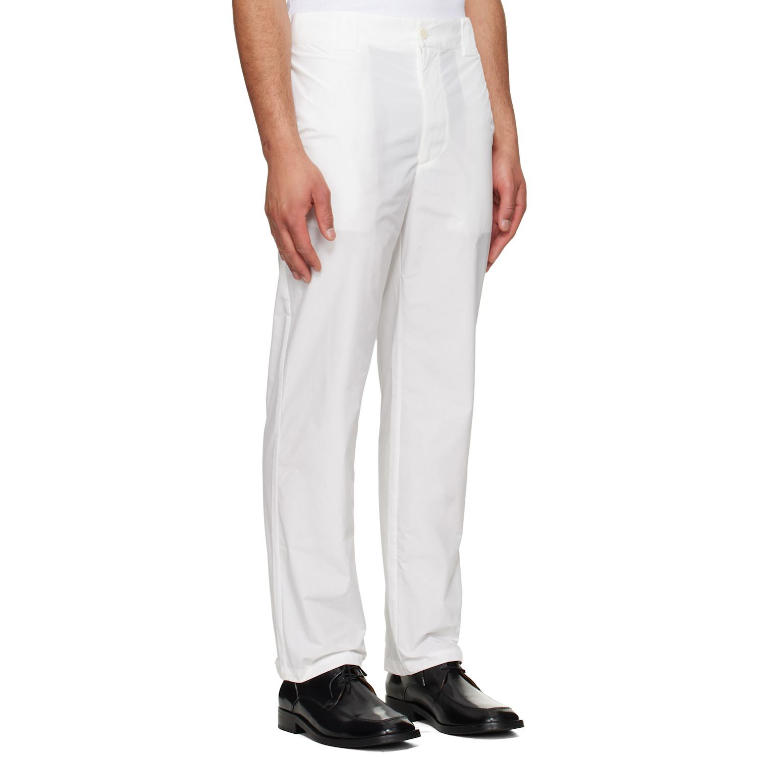  Lii White Straight Fitted Active Trousers 