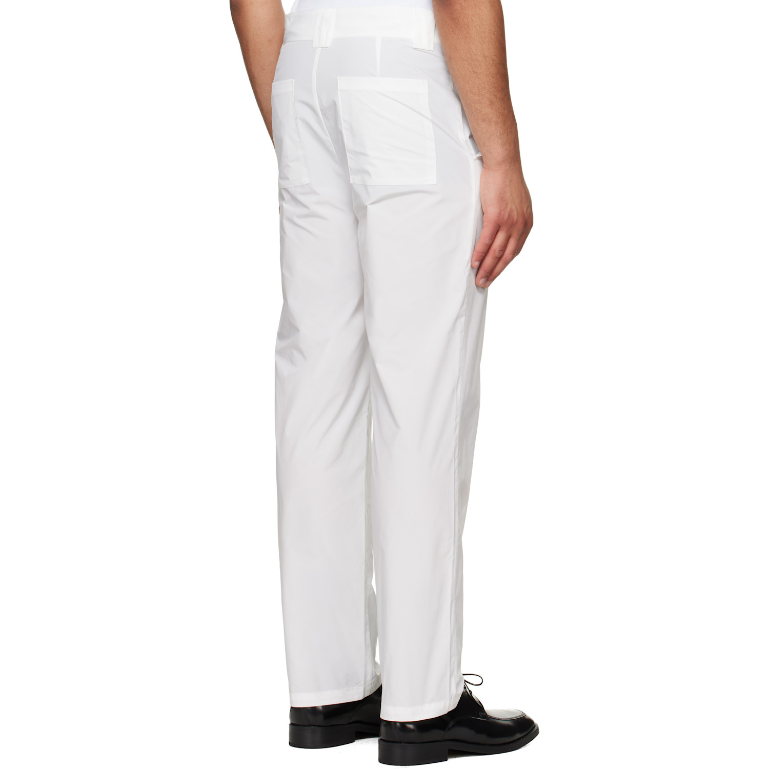  Lii White Straight Fitted Active Trousers 