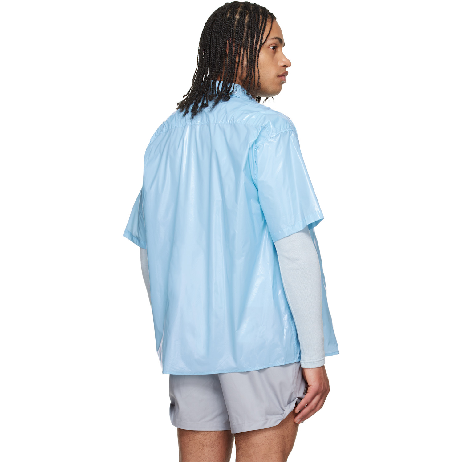  Lii Blue Gloss Short-sleeve Shirt 
