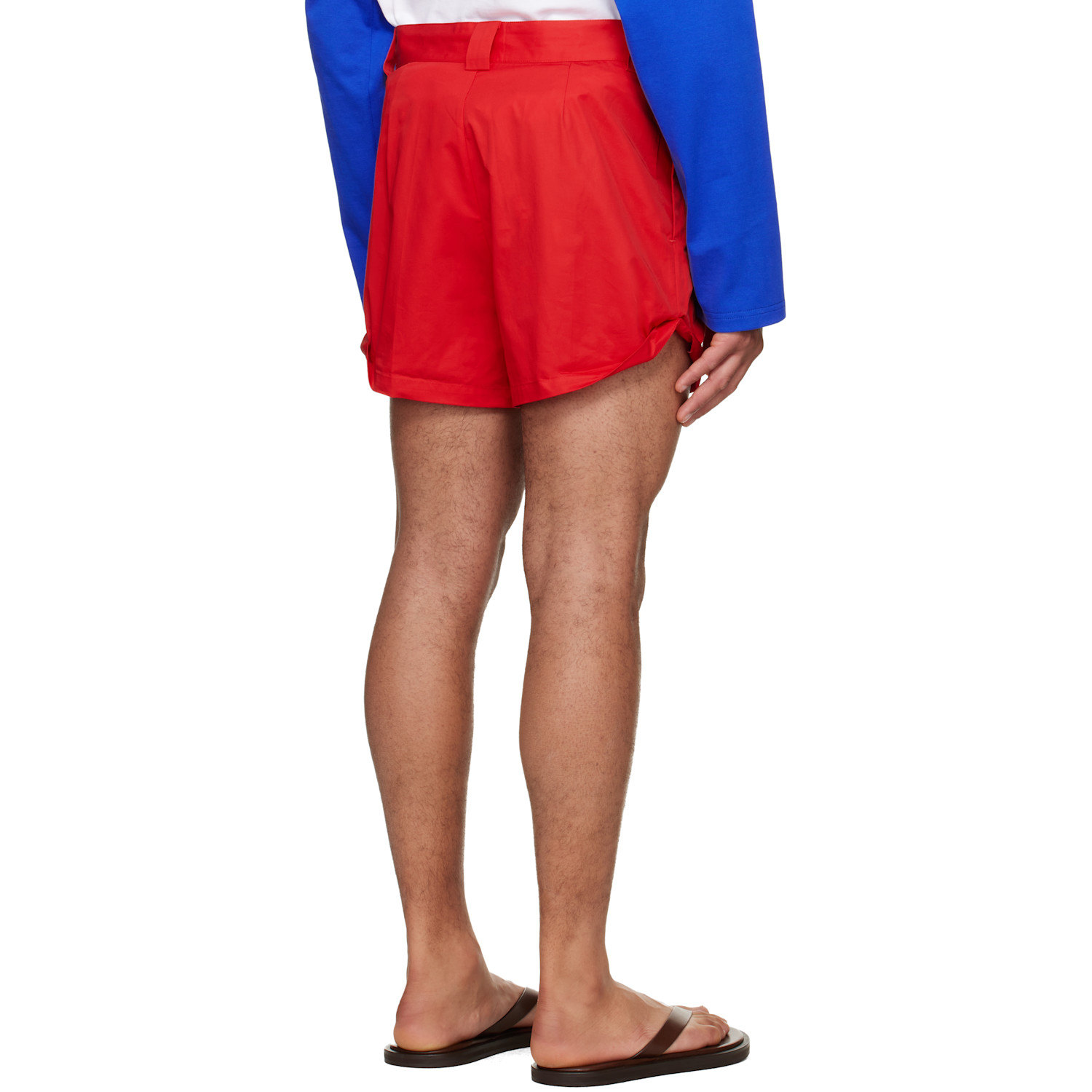  Lii Red Rolled-hem Shorts 