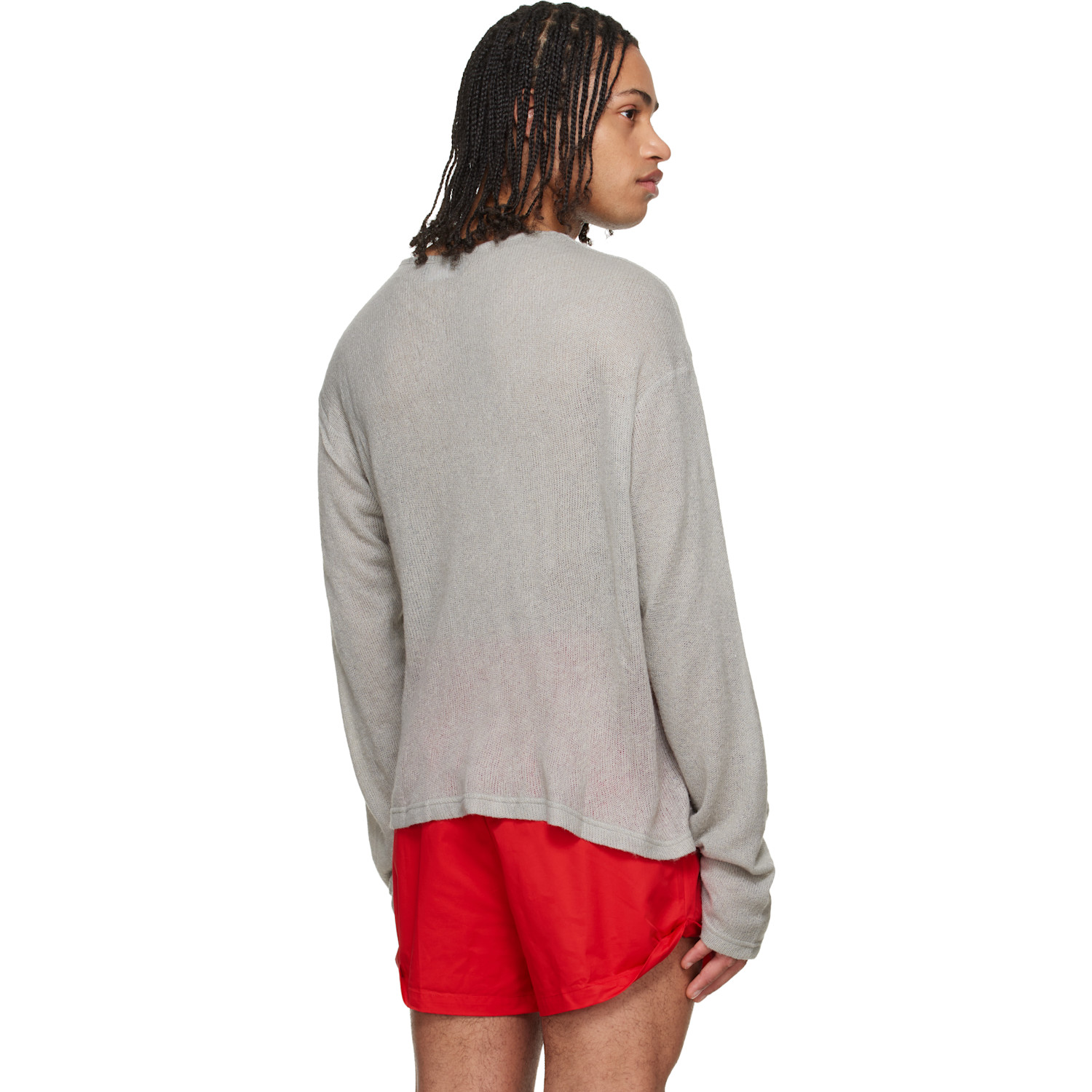  Lii Gray Open-knit Sweater 