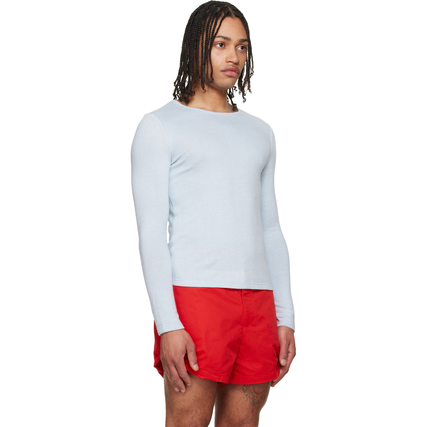  Lii Blue Fitted Sweater 
