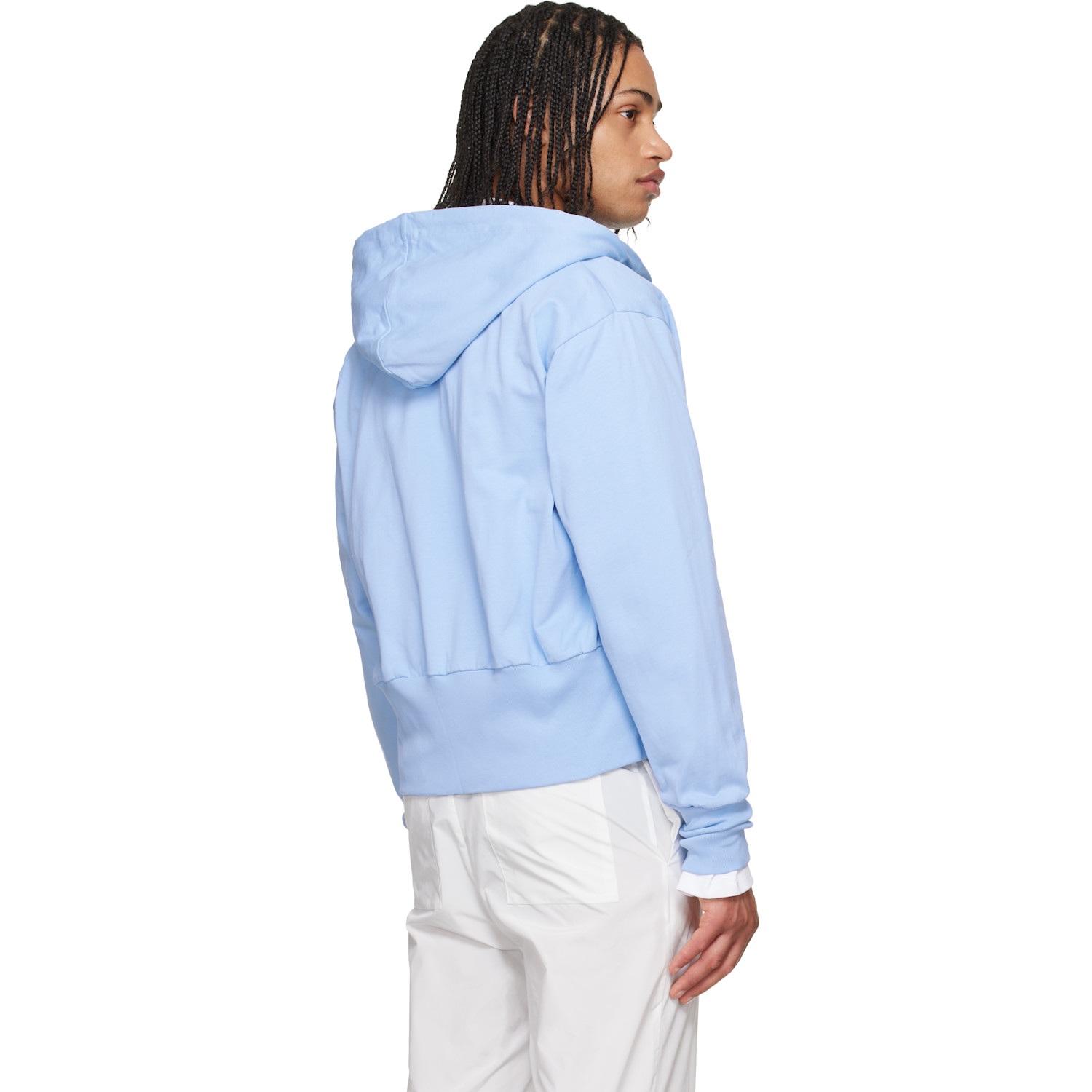  Lii Blue Wide Band Zip-up Hoodie 