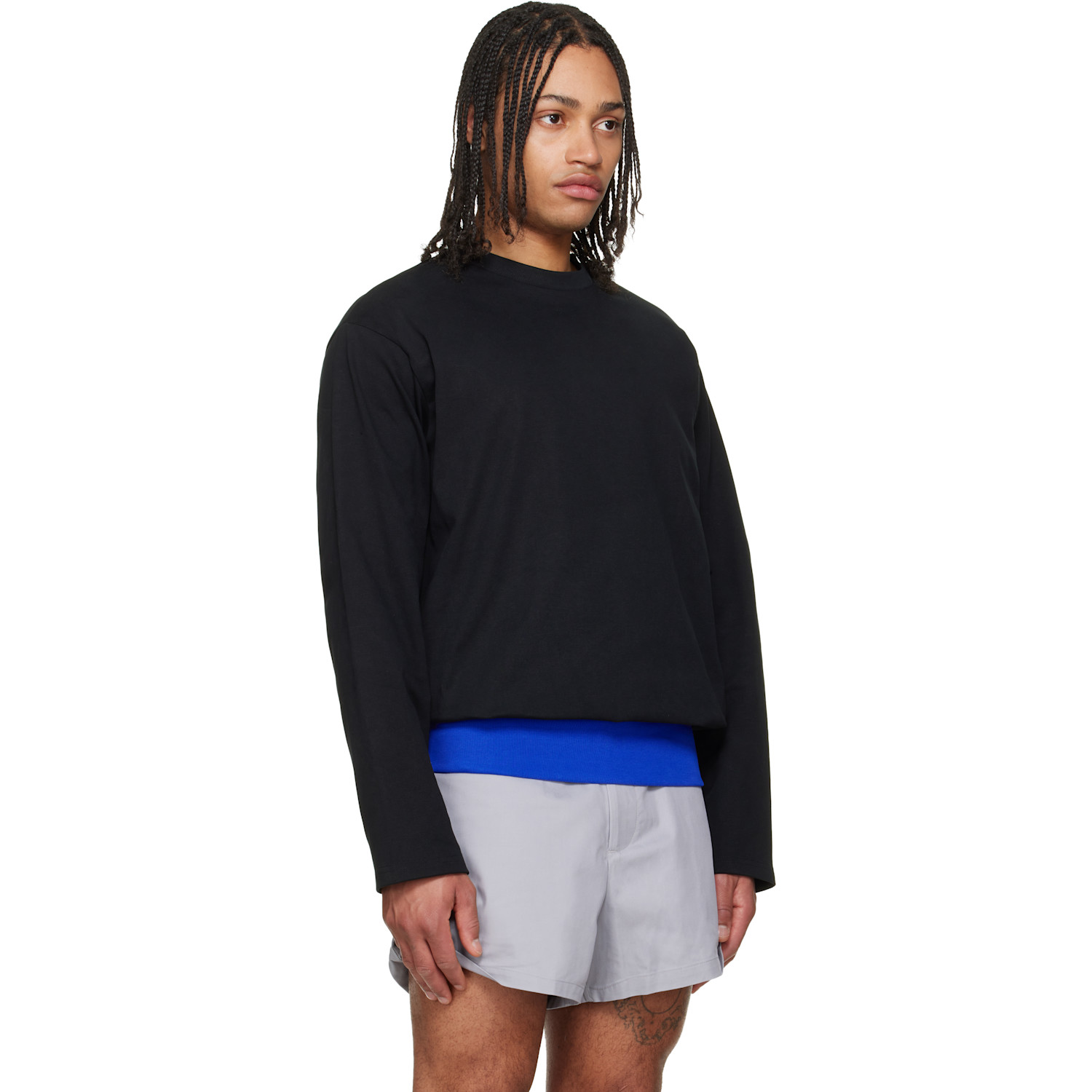  Lii Black Contrast Waistband T-shirt 