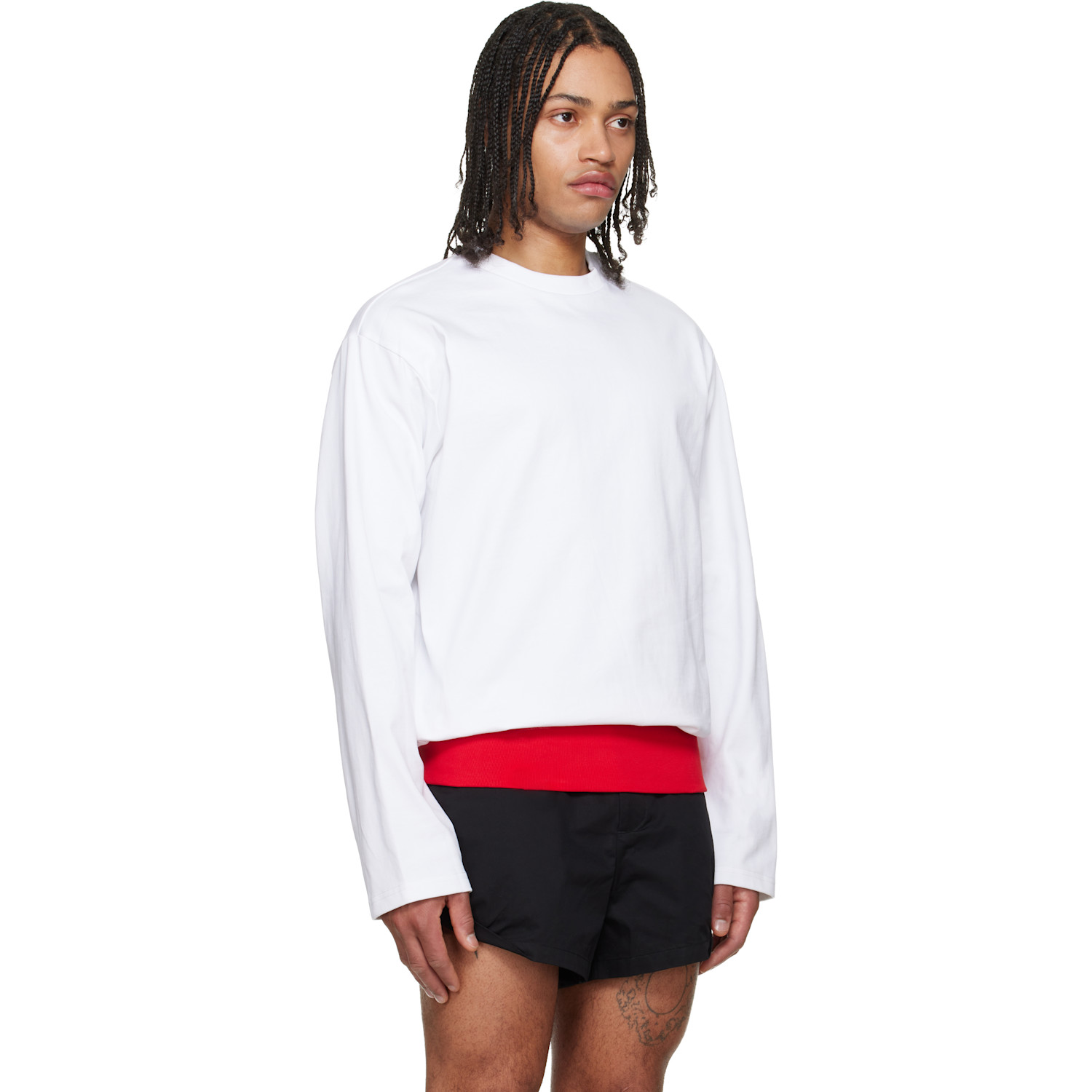  Lii White Contrast Waistband T-shirt 