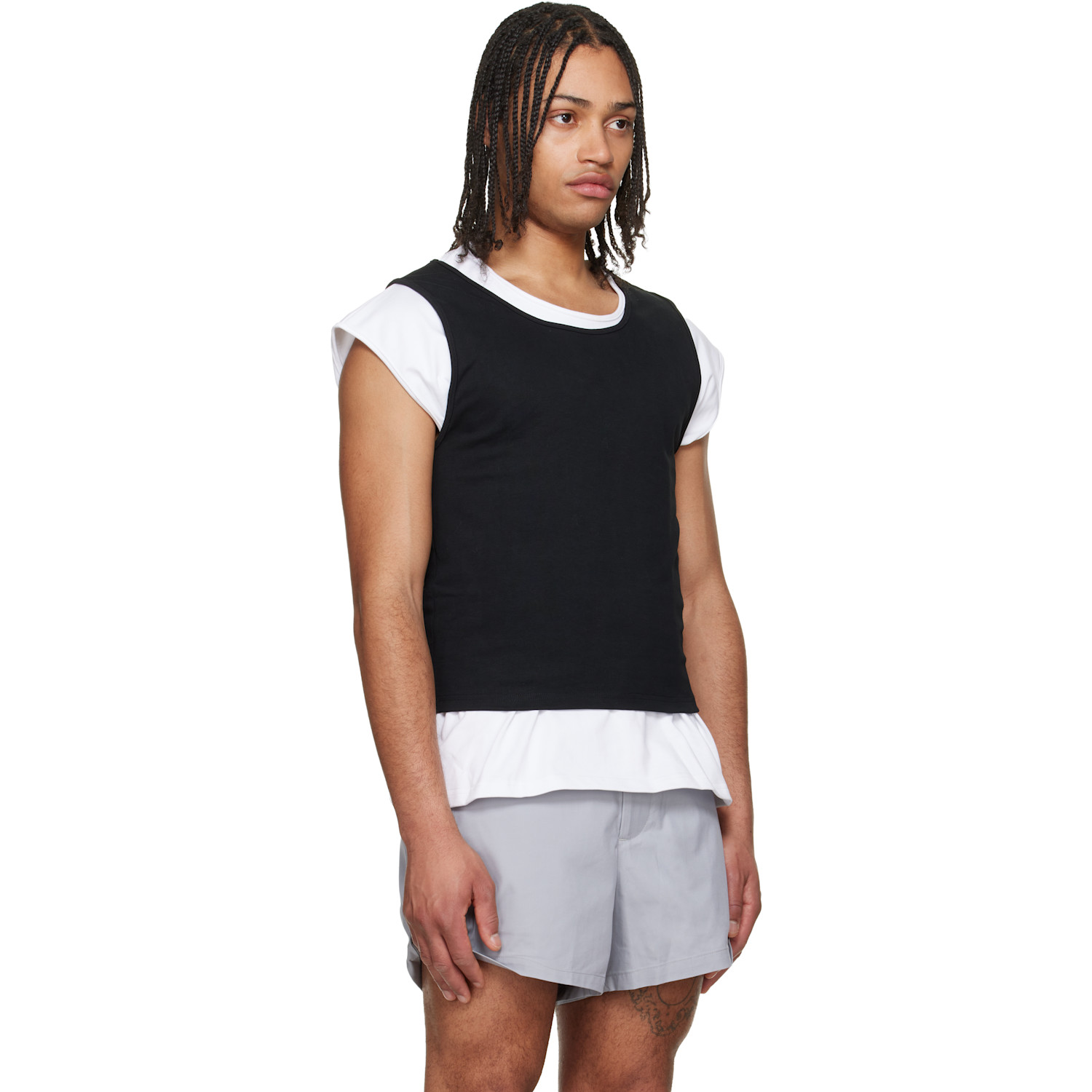  Lii Black & White Tank-layer T-shirt 