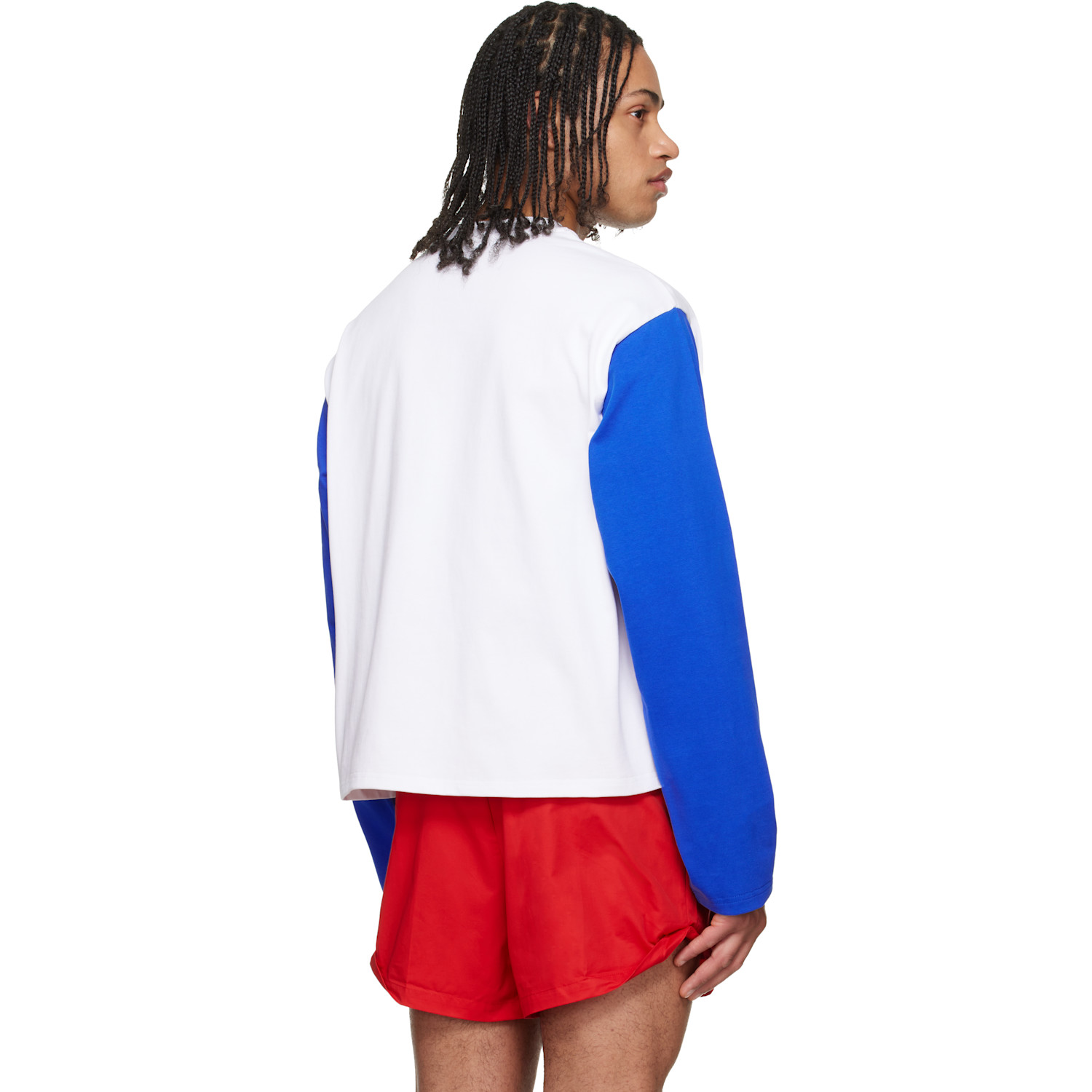  Lii White Contrast Long Sleeve T-shirt 