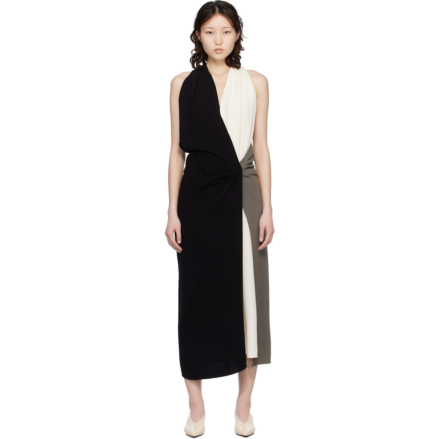 Proenza Schouler Black & White Elsa Midi Dress