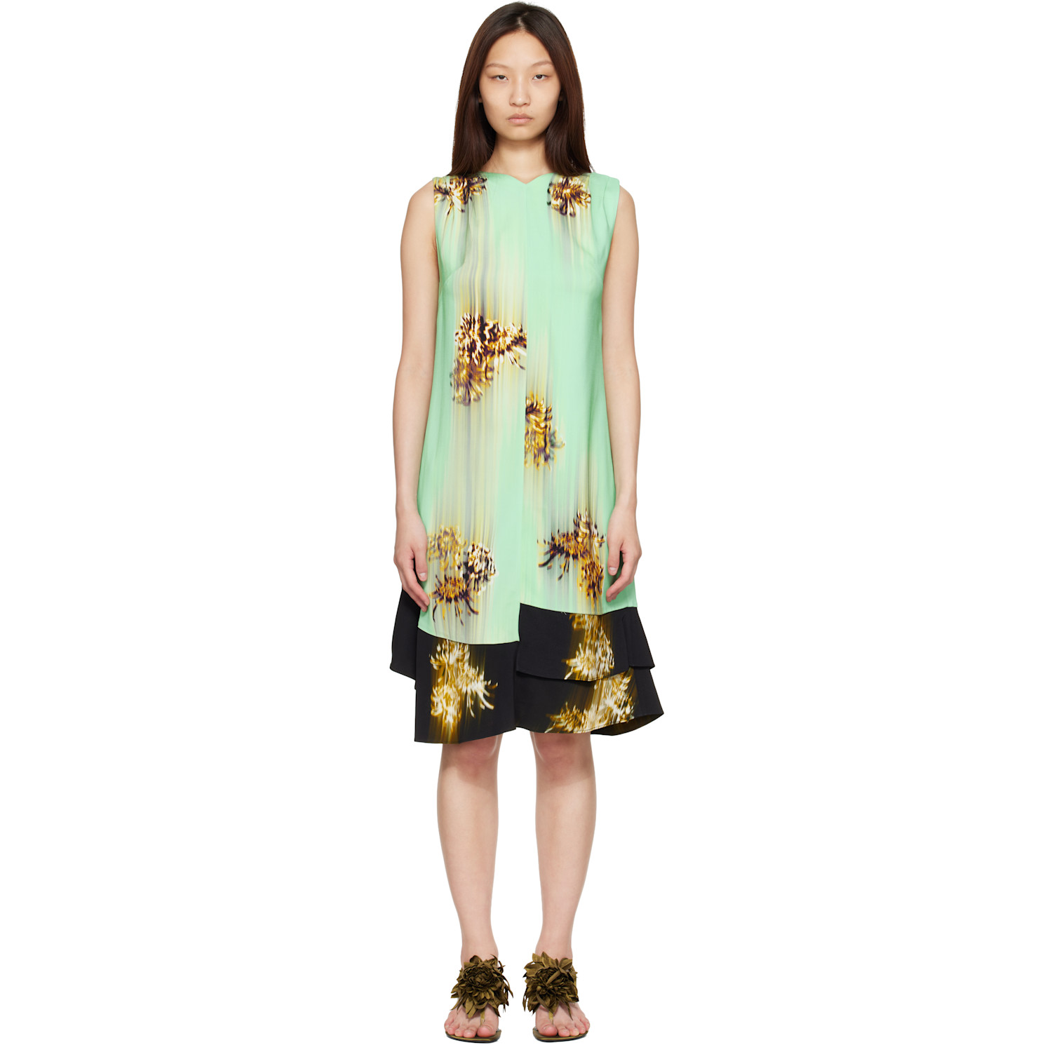 Proenza Schouler Green Rhetta Midi Dress