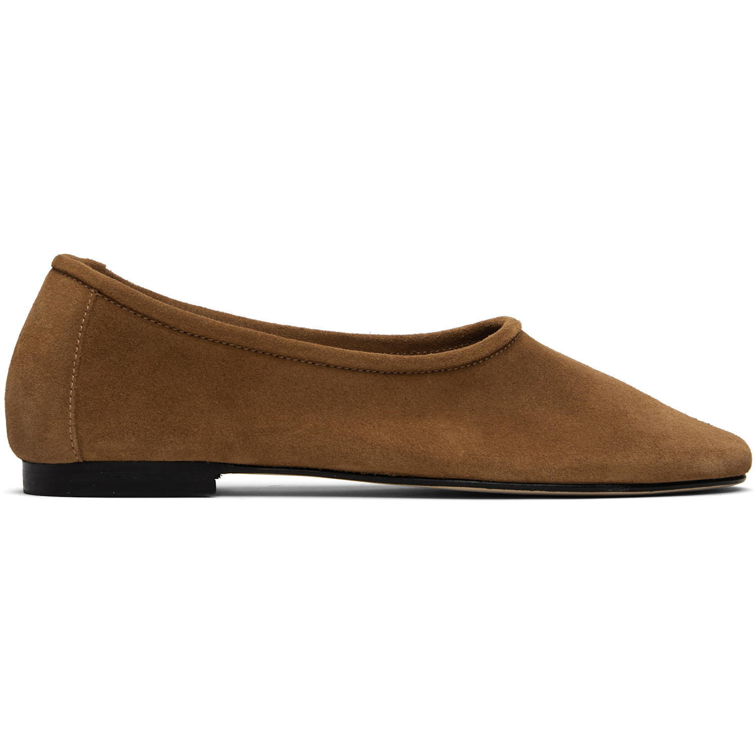 BY FAR Tan Prudence Ballerina Flats