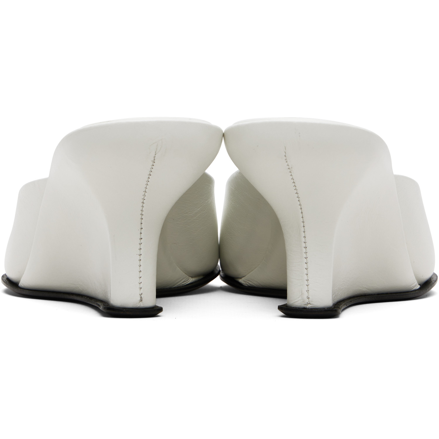  By Far White Caroo Heeled Sandals 