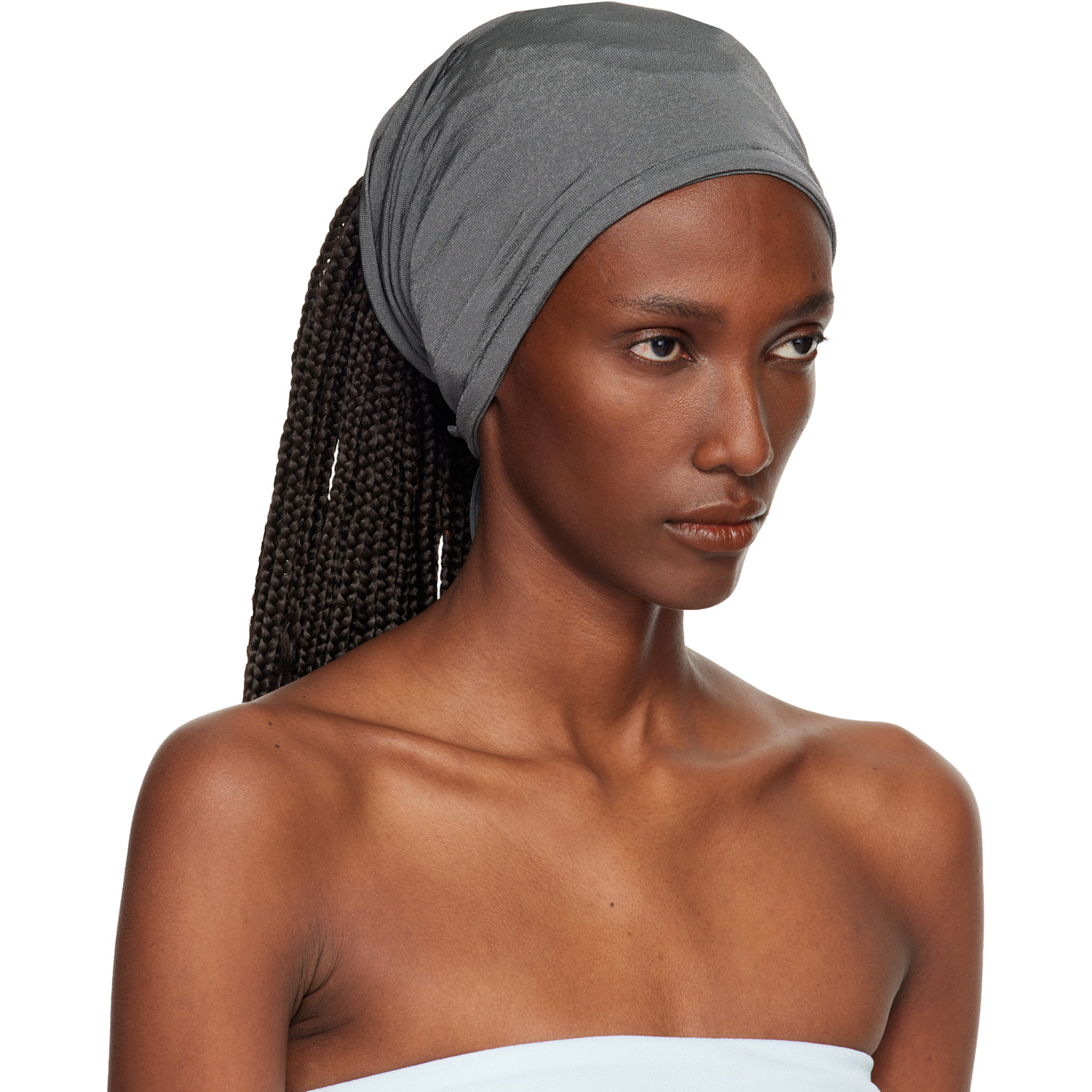  Bambou Roger Kwong Gray Jersey Head & Neck Warmer 