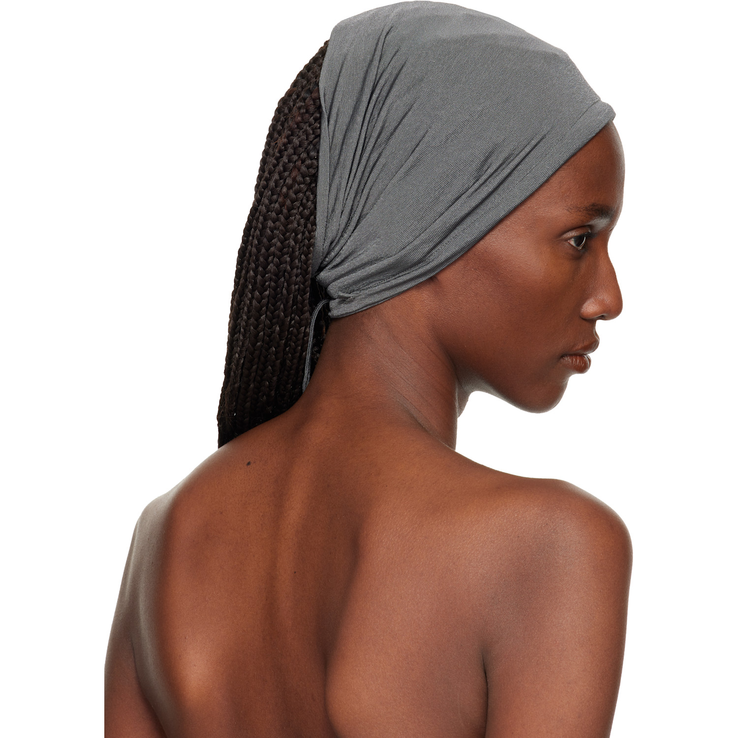  Bambou Roger Kwong Gray Jersey Head & Neck Warmer 