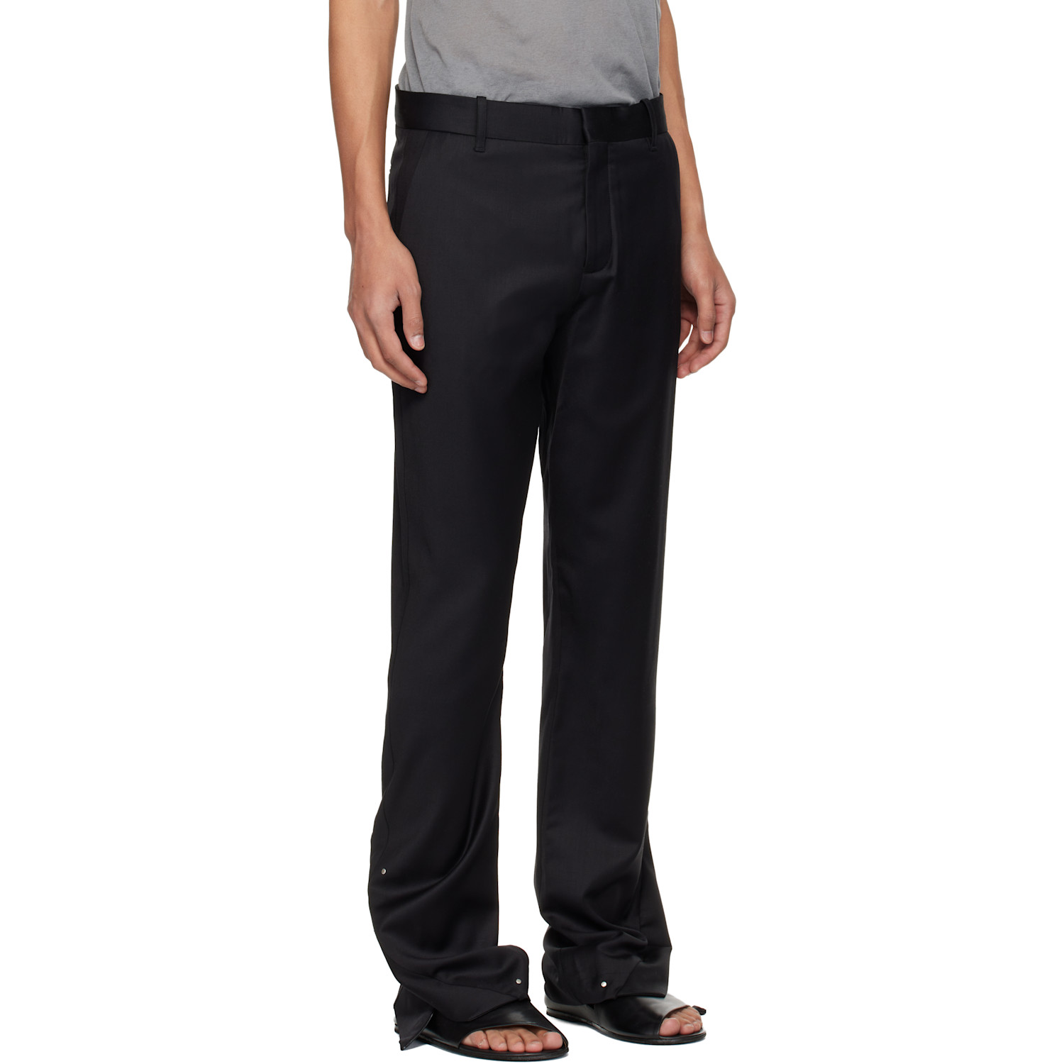  Heliot Emil Black Derby Tailored Trousers 