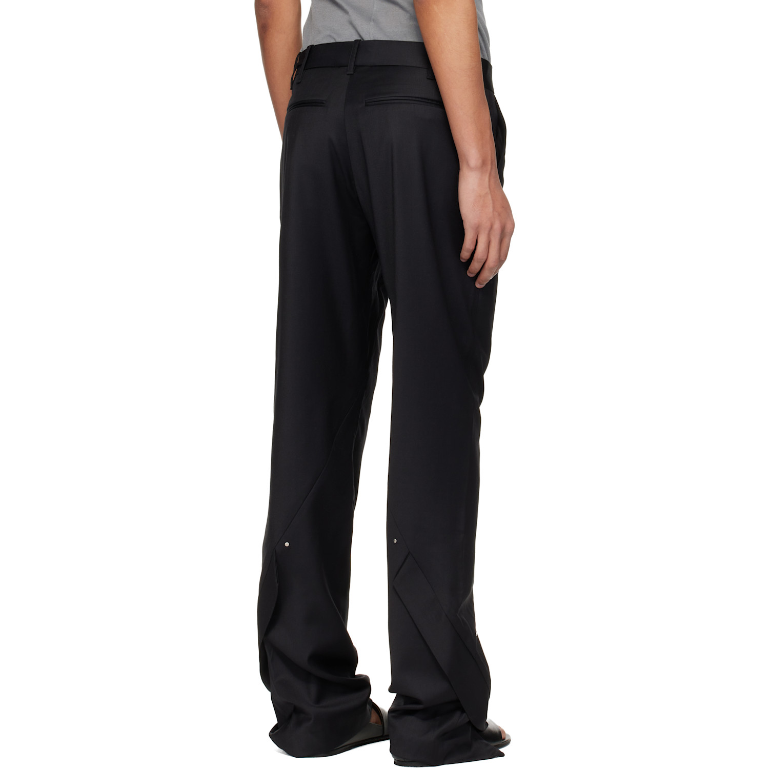  Heliot Emil Black Derby Tailored Trousers 