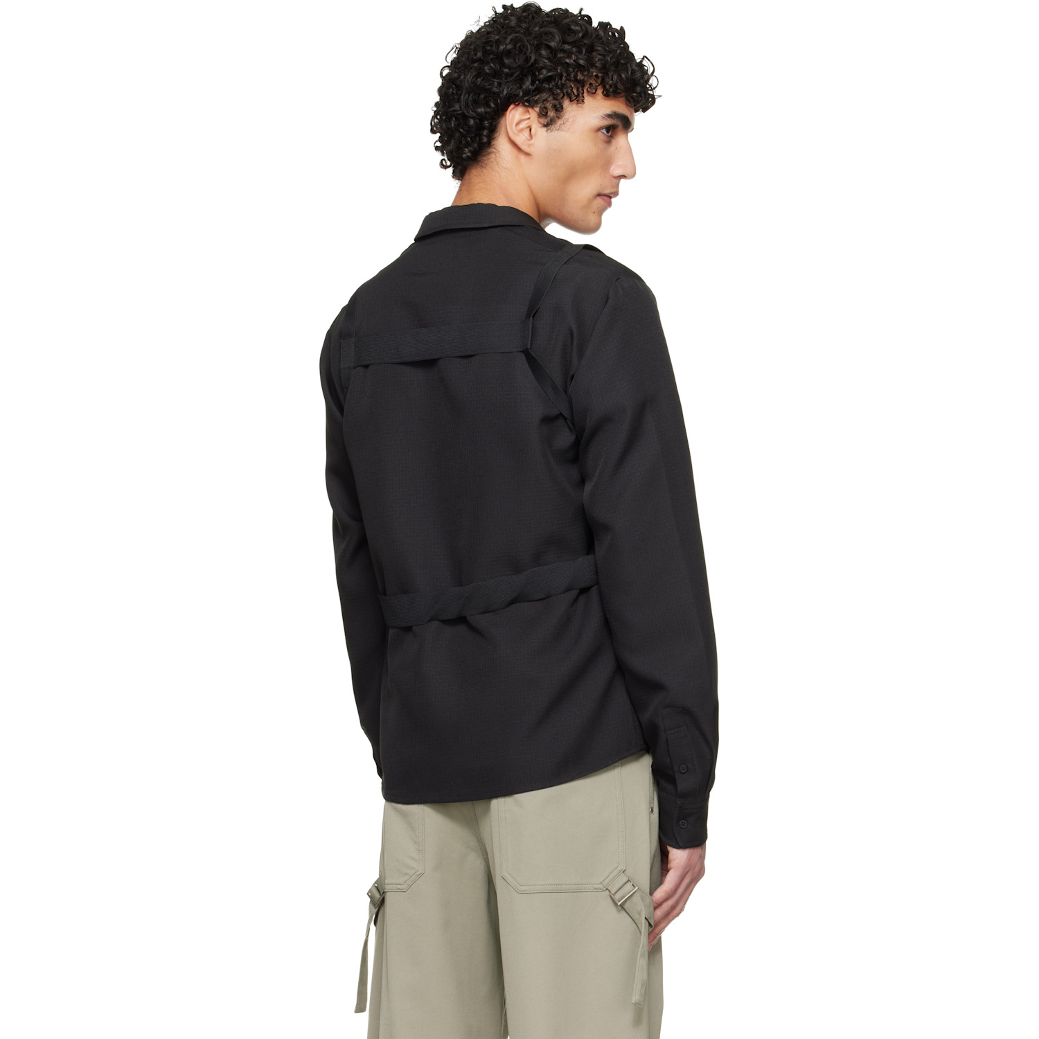  Heliot Emil Black Sinew Shirt 