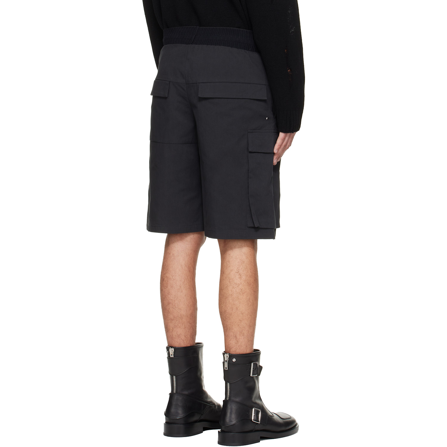  Heliot Emil Black Pulsar Cargo Shorts 
