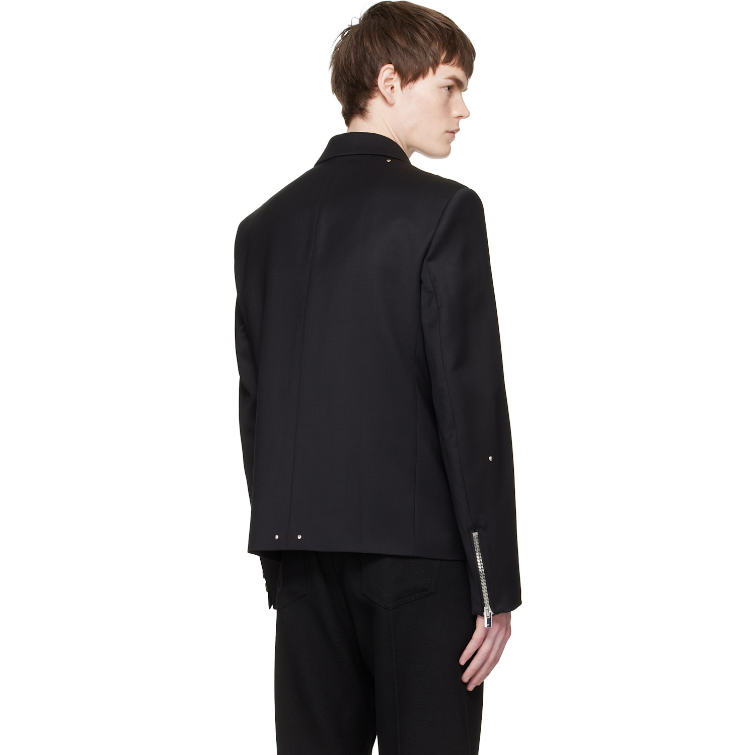  Heliot Emil Black Lucent Tailored Jacket 