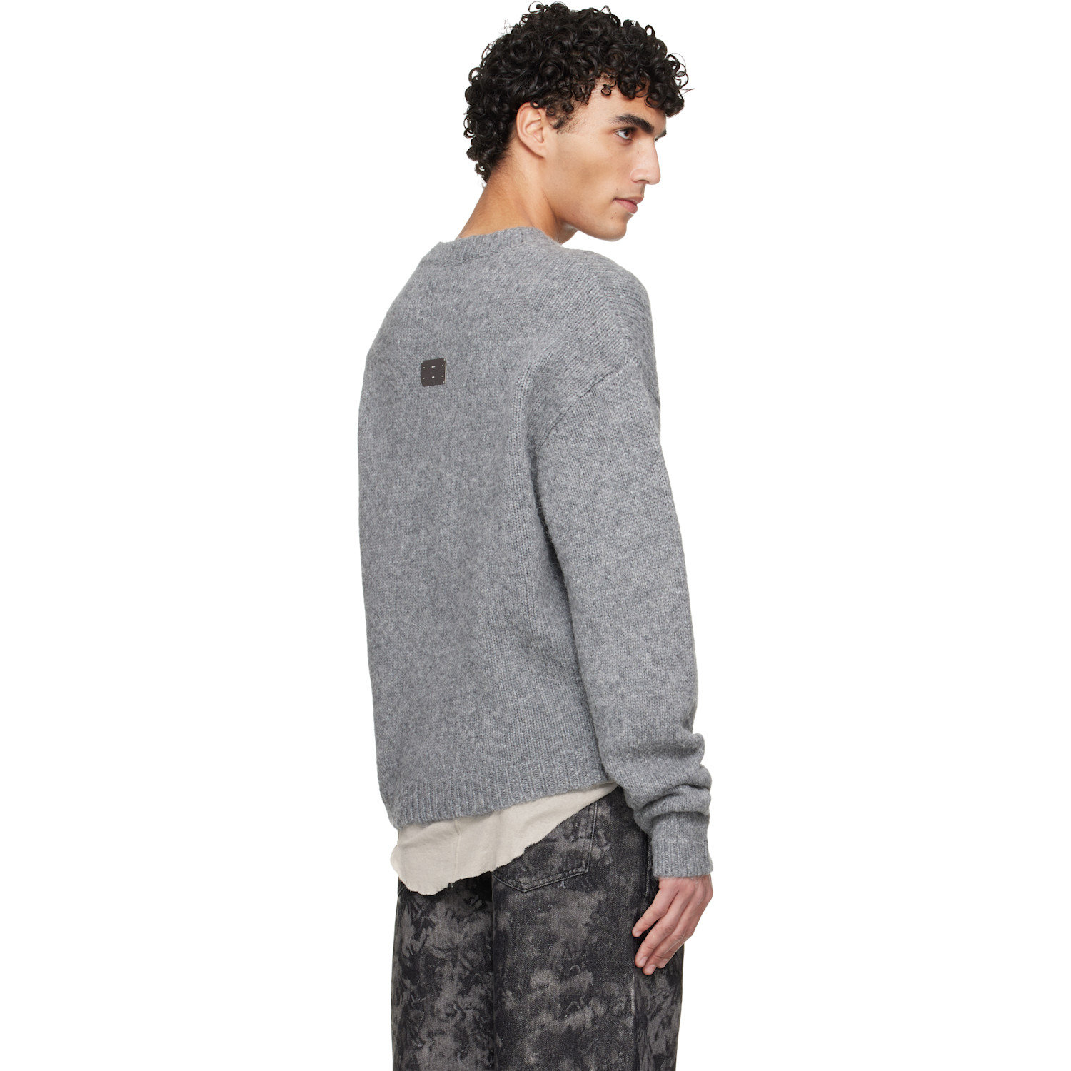  Heliot Emil Gray Roan Alpaca Knit Sweater 
